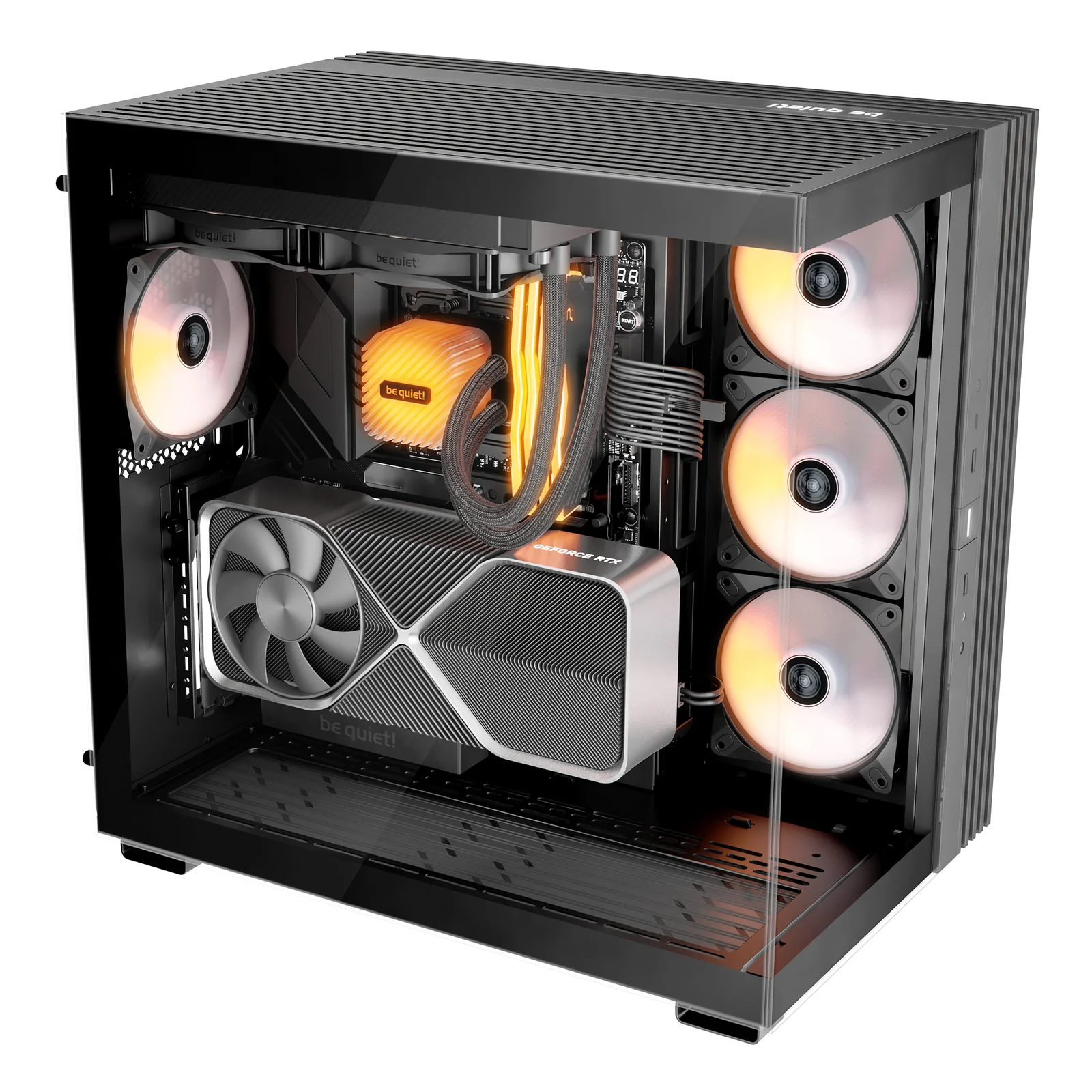 be quiet! Light Base 600 DX Noir | Boîtier PC ARGB vitré, Mini ITX / Micro ATX / ATX