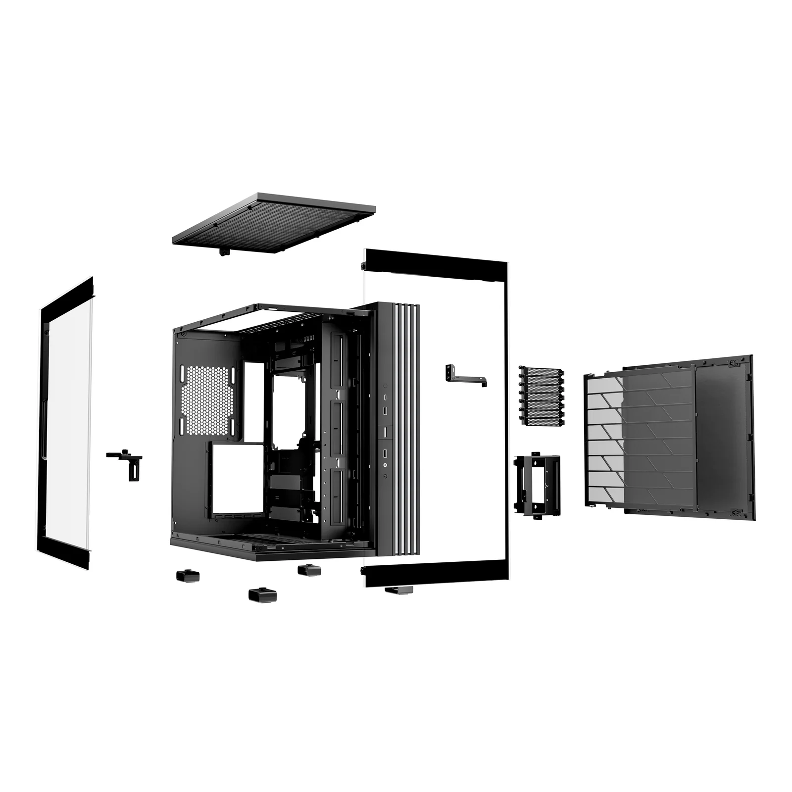 be quiet! Light Base 600 DX Noir | Boîtier PC ARGB vitré, Mini ITX / Micro ATX / ATX