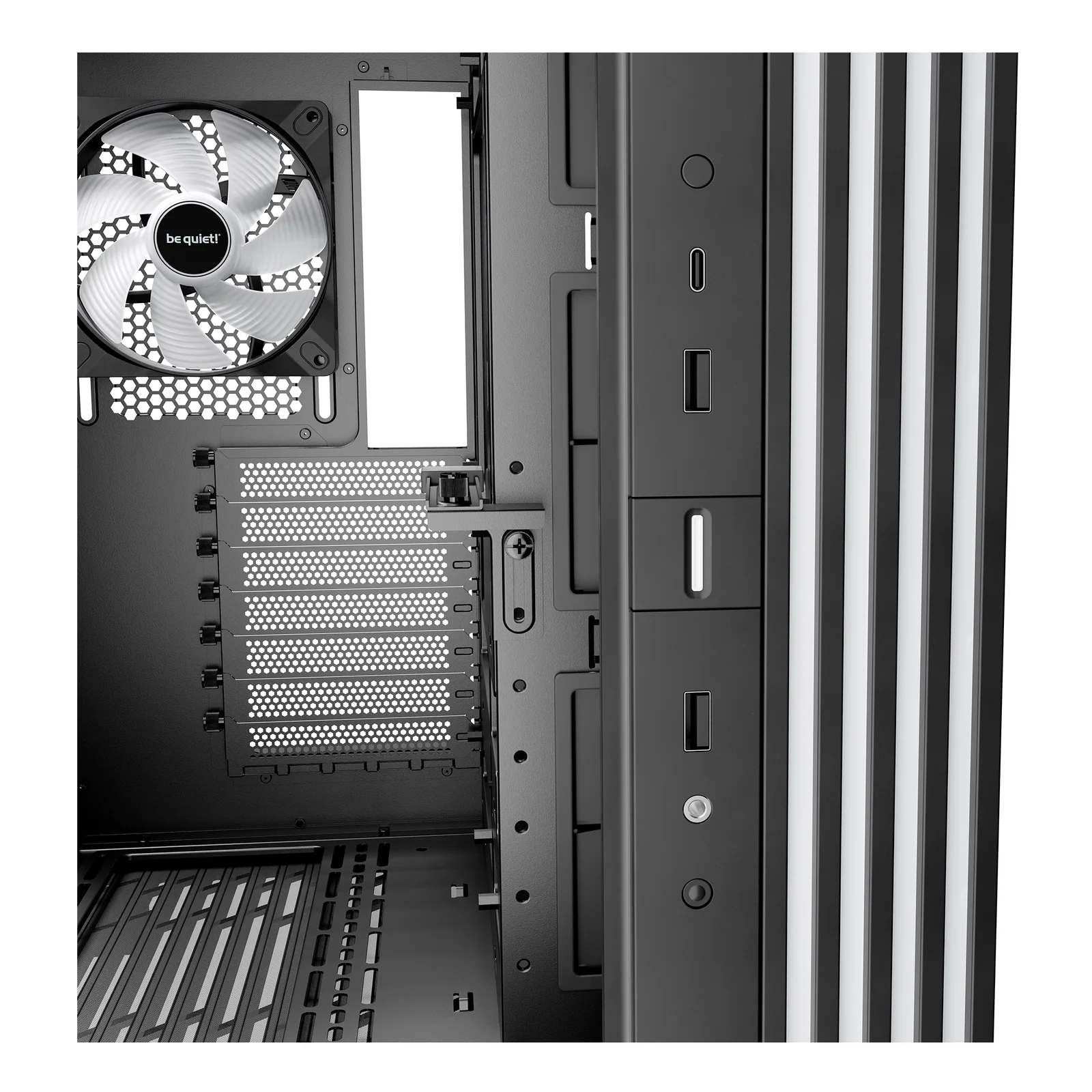 be quiet! Light Base 600 DX Noir | Boîtier PC ARGB vitré, Mini ITX / Micro ATX / ATX