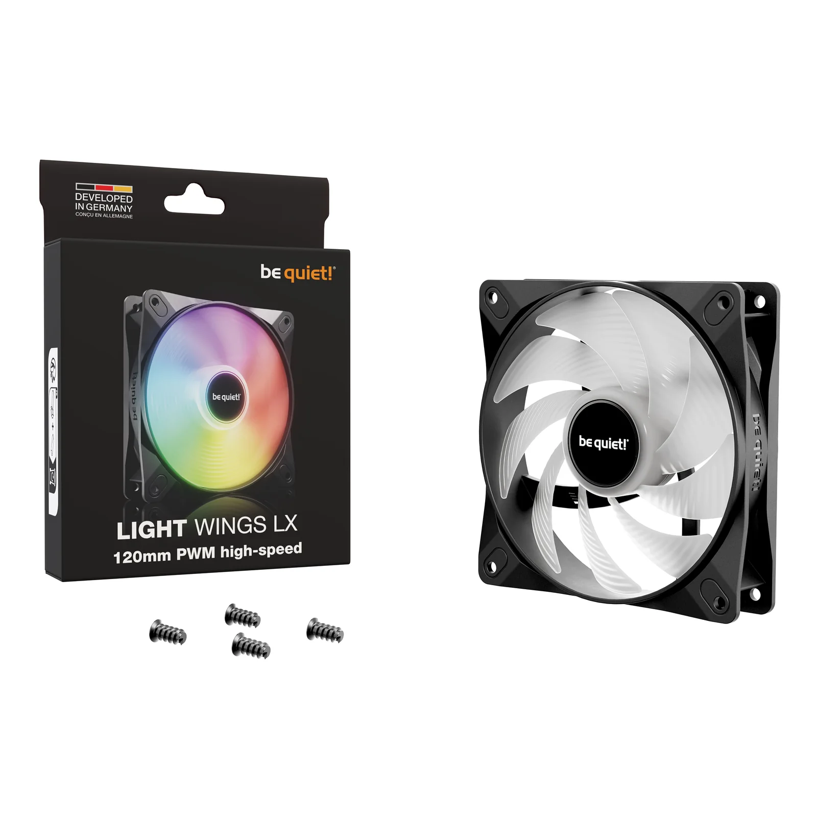 be quiet! Light Wings LX 120 mm PWM | Ventilateur PC ARGB high-speed