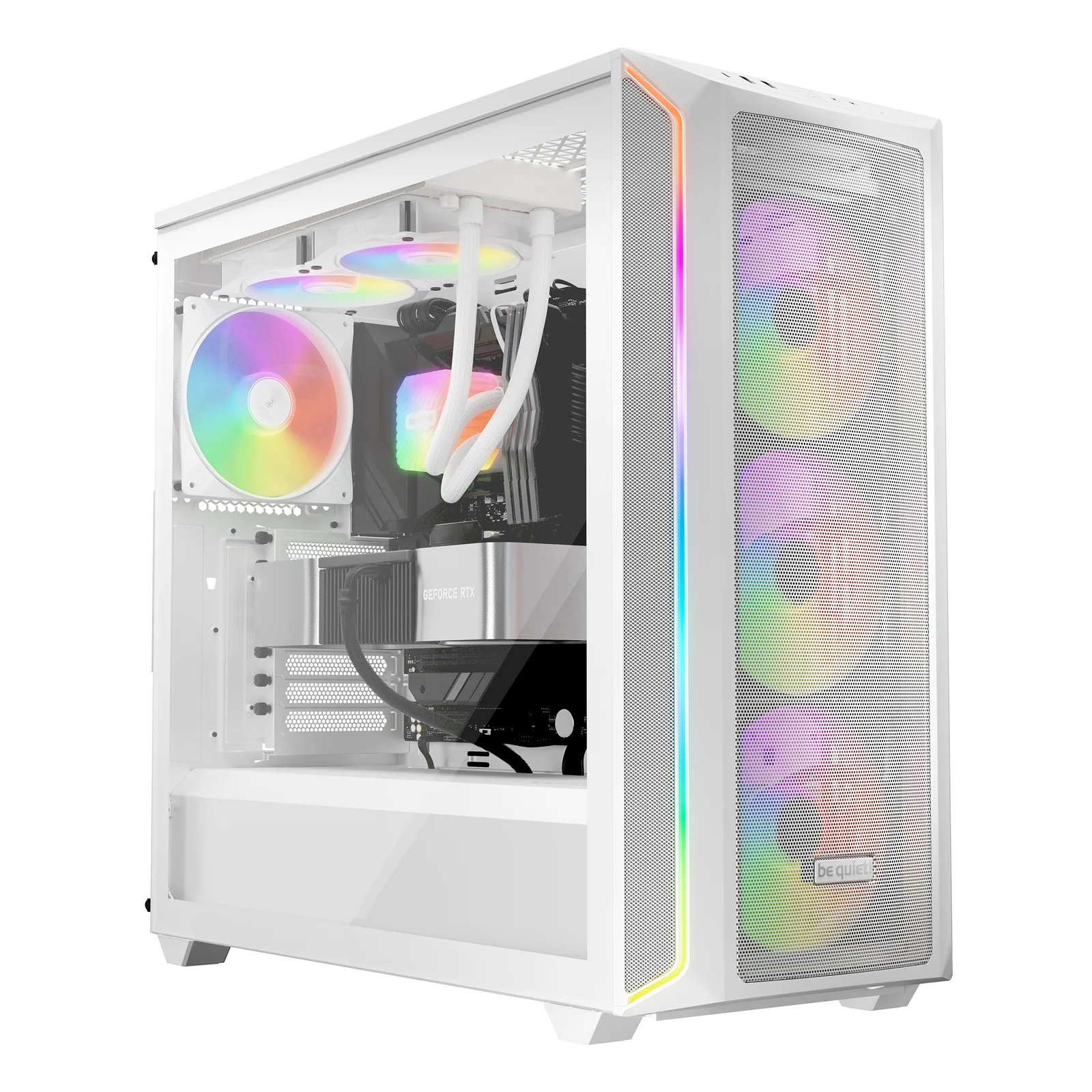 be quiet! Light Wings LX 120 mm PWM | Ventilateur PC ARGB high-speed White, Pack de 3