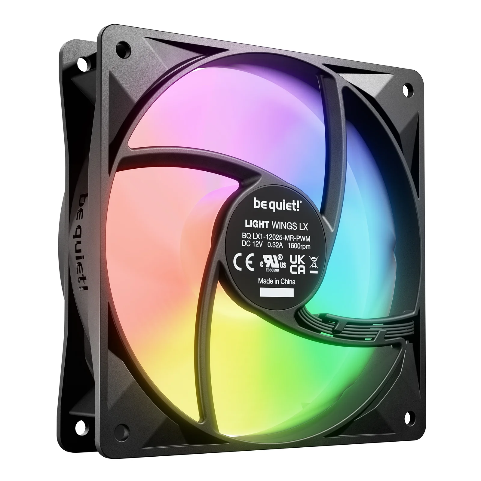 be quiet! Light Wings LX 120 mm PWM | Ventilateur PC ARGB, Pack de 3