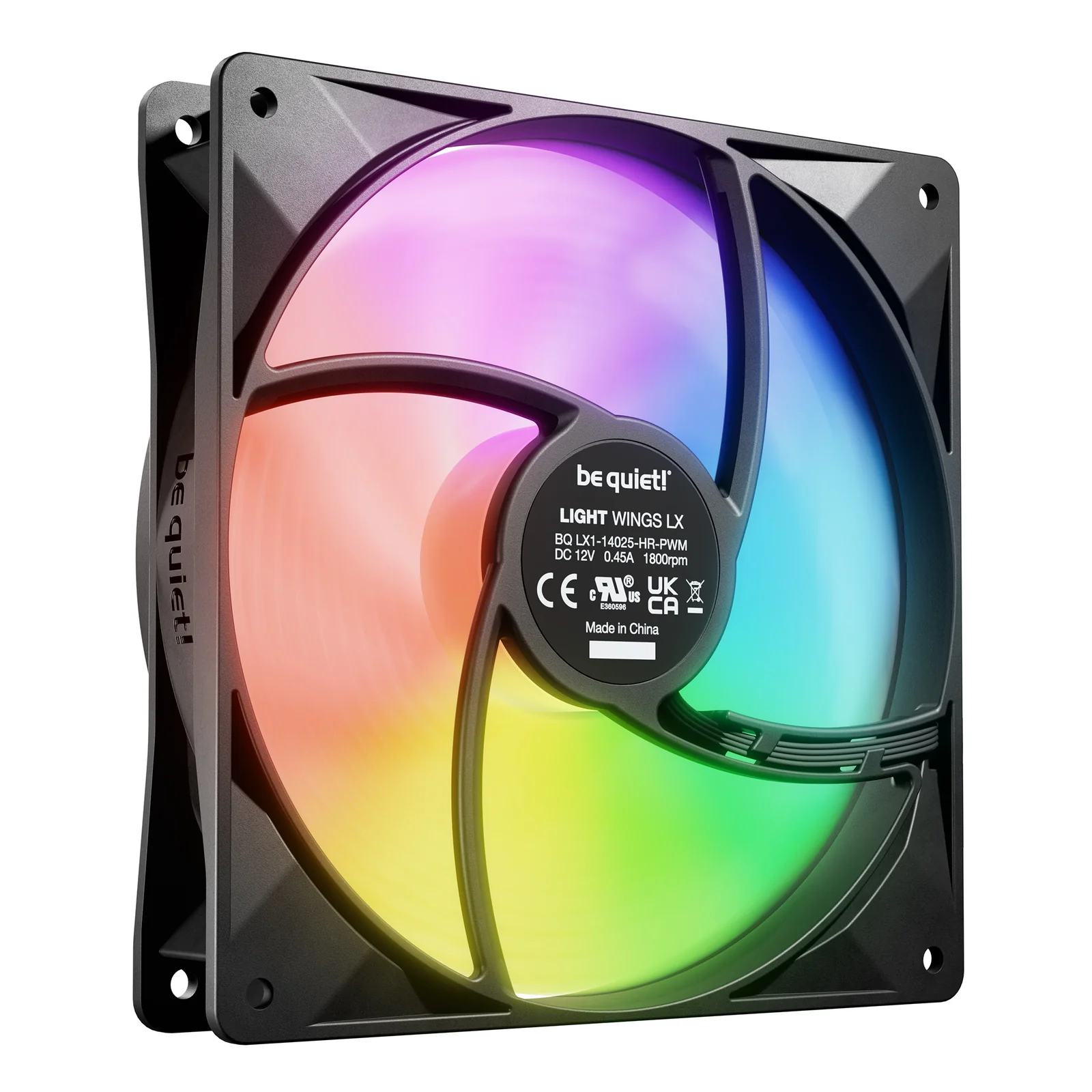 be quiet! Light Wings LX 140 mm PWM | Ventilateur PC ARGB high-speed