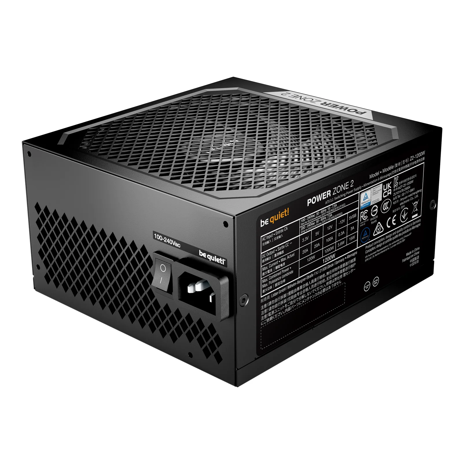 be quiet! POWER ZONE 2 1200 W | Alimentation ATX 3.1, 80 Plus Platinum
