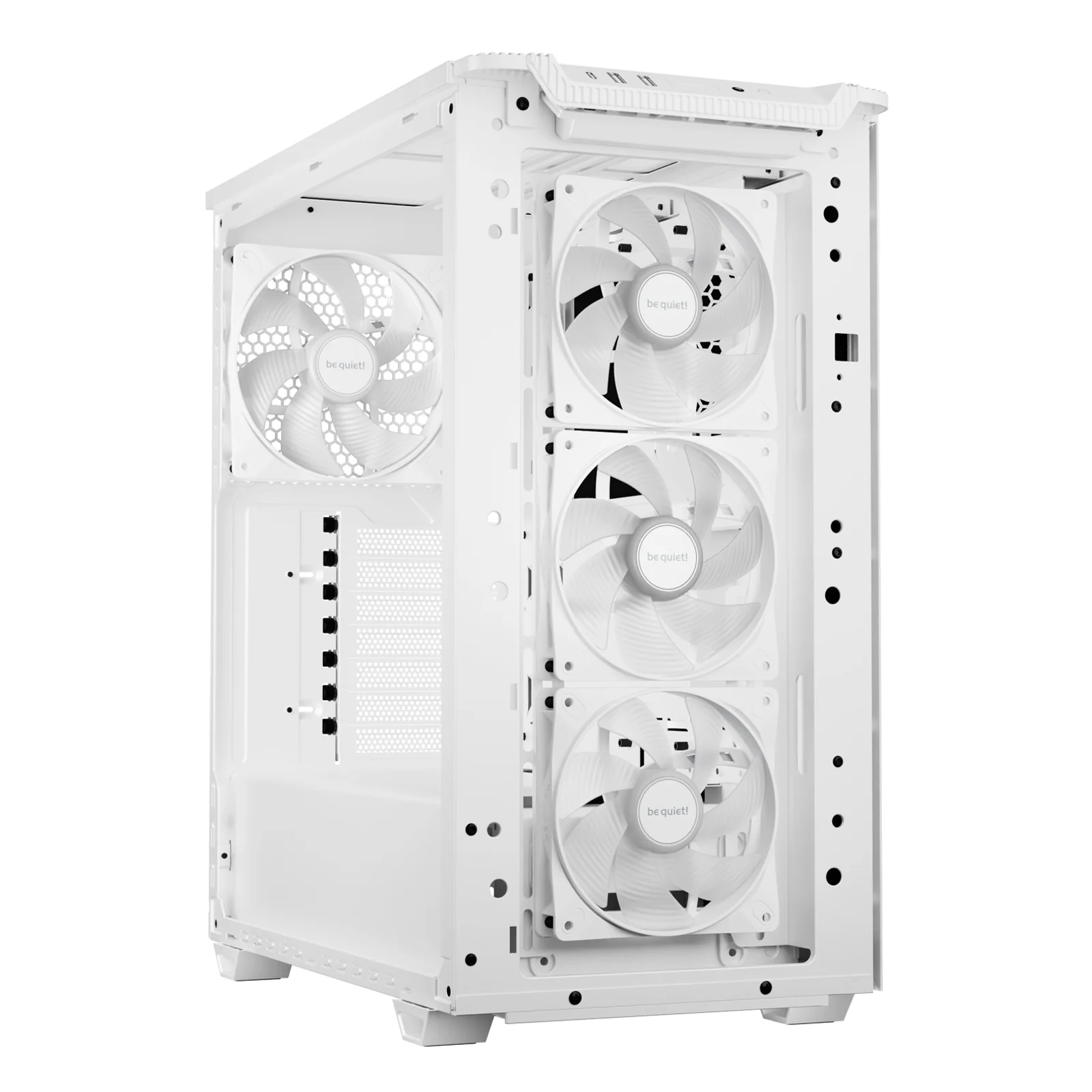 be quiet! Pure Base 501 Blanc | Boîtier PC vitré, Mini ATX / Micro ATX / ATX, 4 ventilateurs Light Wings LX PWM, ARGB