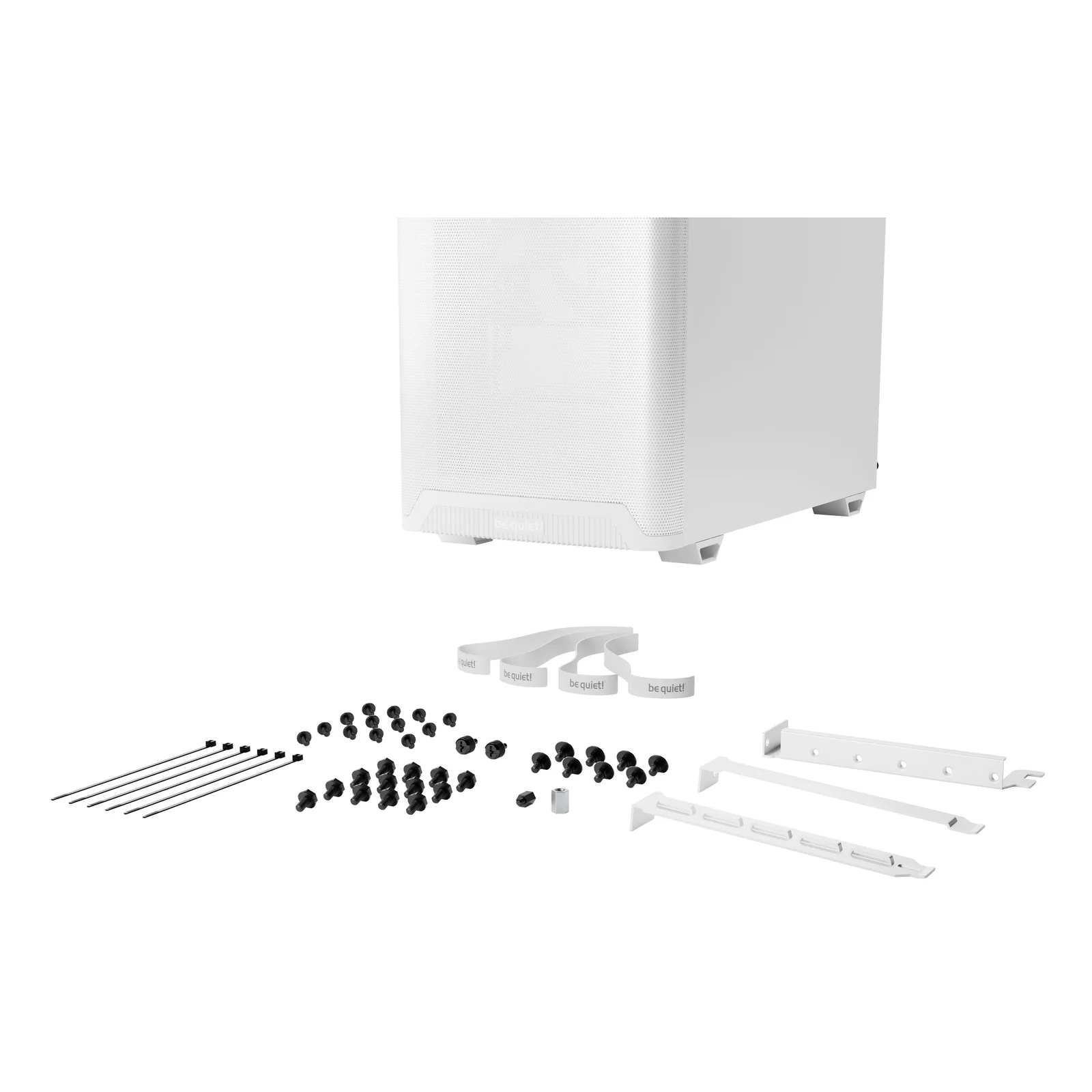 be quiet! Pure Base 501 Blanc | Boîtier PC vitré, Mini ATX / Micro ATX / ATX, 4 ventilateurs Light Wings LX PWM, ARGB