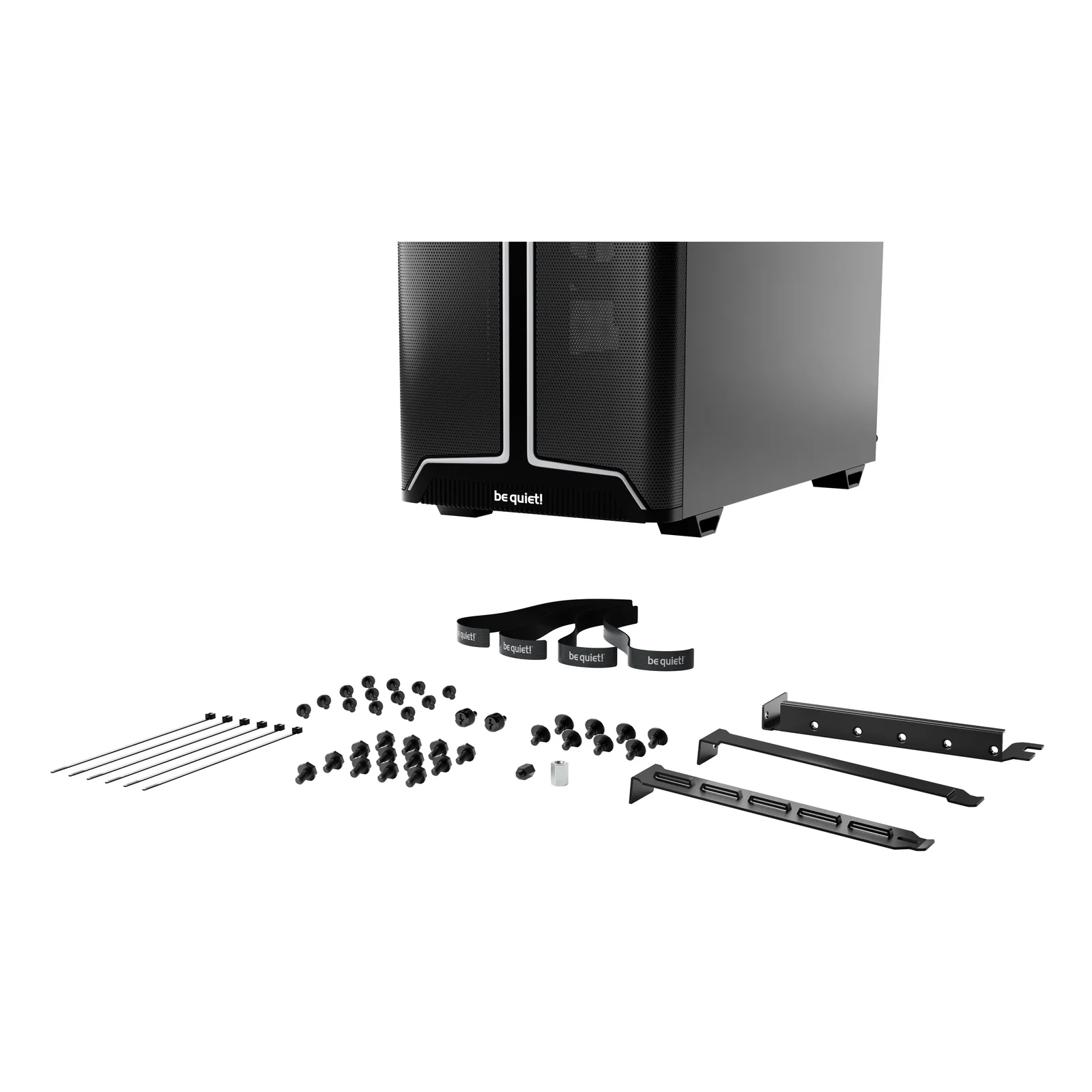 be quiet! Pure Base 501 Noir | Boîtier PC vitré, Mini ATX / Micro ATX / ATX, 3 ventilateurs Pure Wings 3 140 mm PWM, bande ARGB