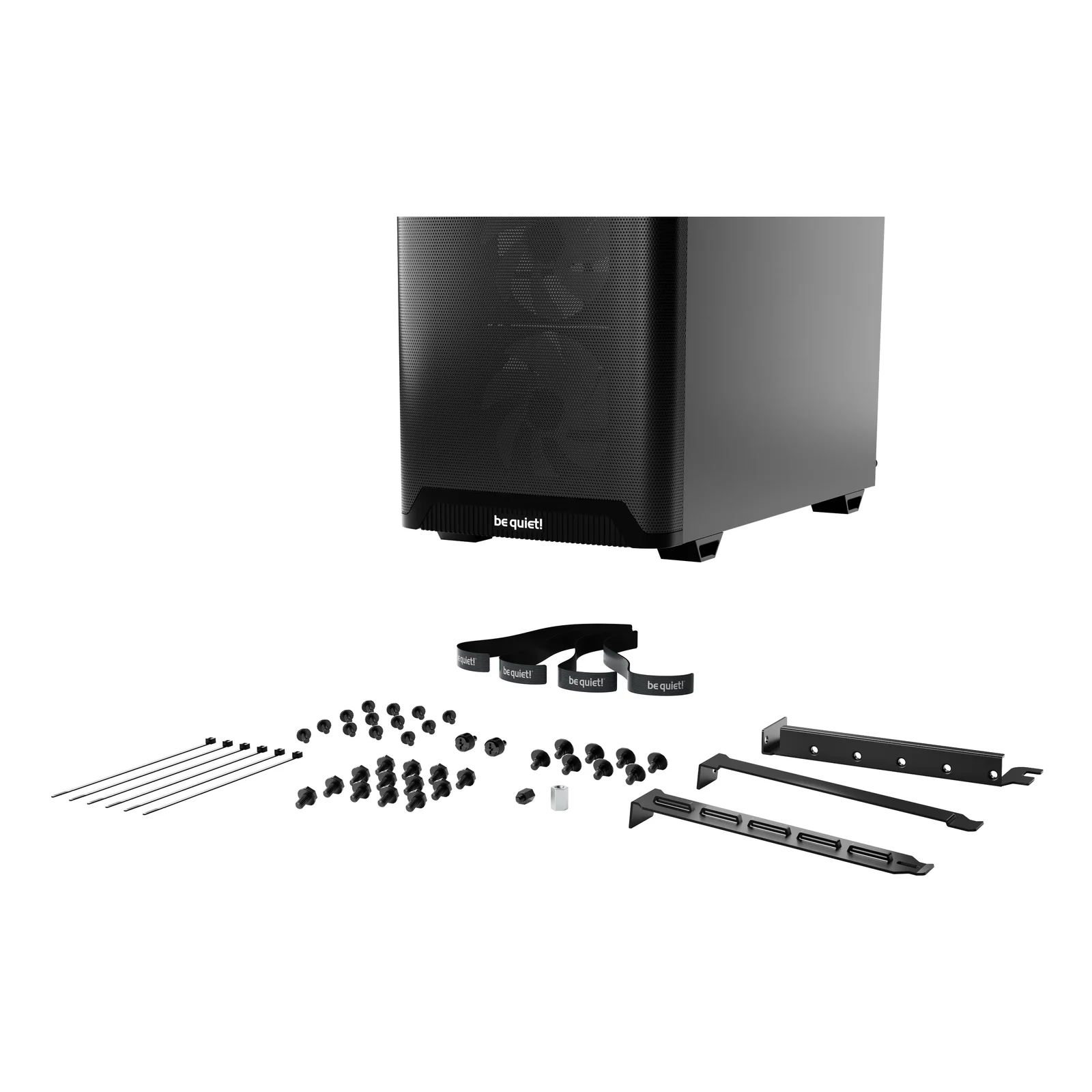 be quiet! Pure Base 501 Noir | Boîtier PC vitré, Mini ATX / Micro ATX / ATX, 4 ventilateurs Light Wings LX PWM, ARGB