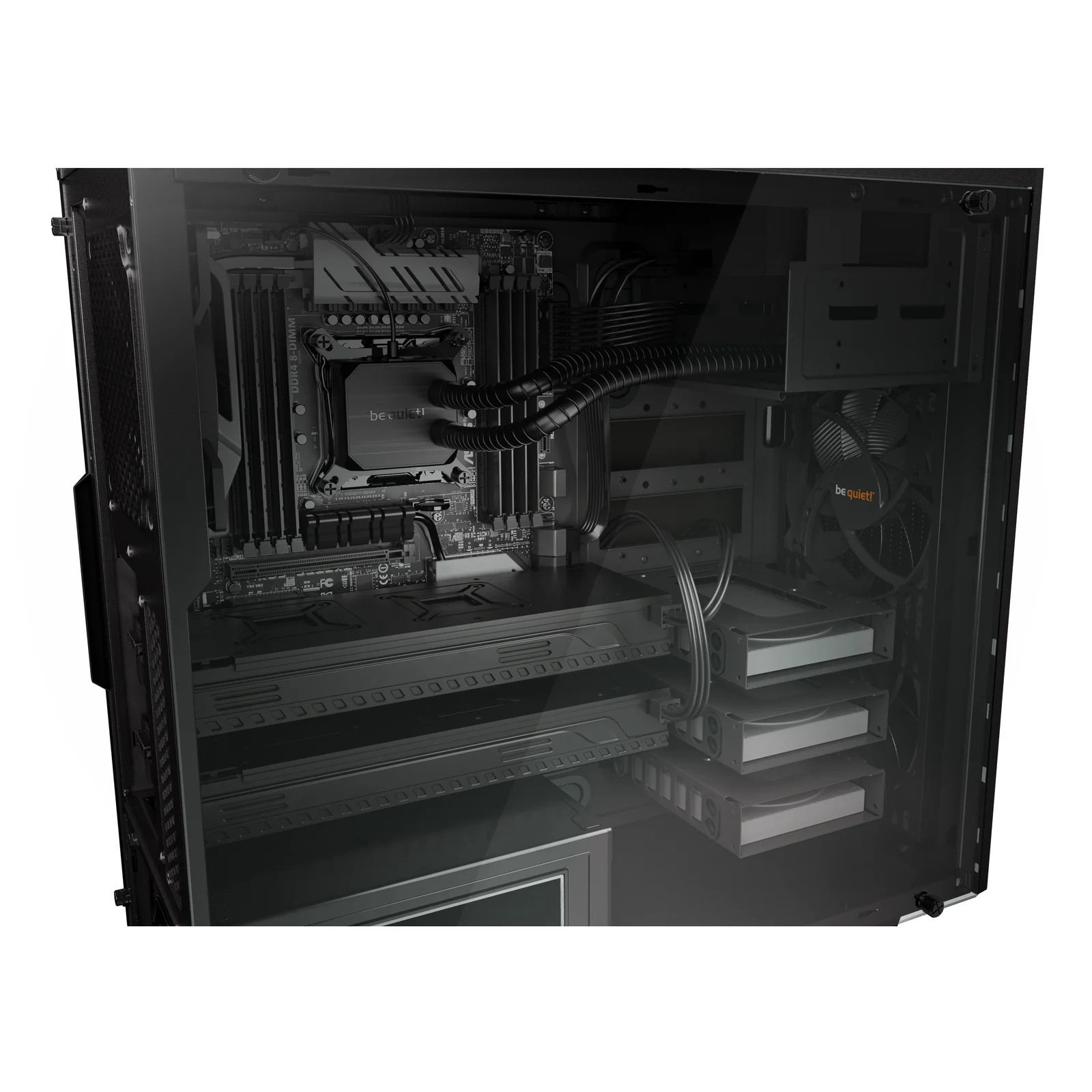 be quiet! Pure Base 600 Noir | Boîtier PC vitré, Mini ITX / Micro ATX / ATX,1 ventilateur Pure Wings 2 120 mm, 1 ventilateur Pure Wings 2 140 mm