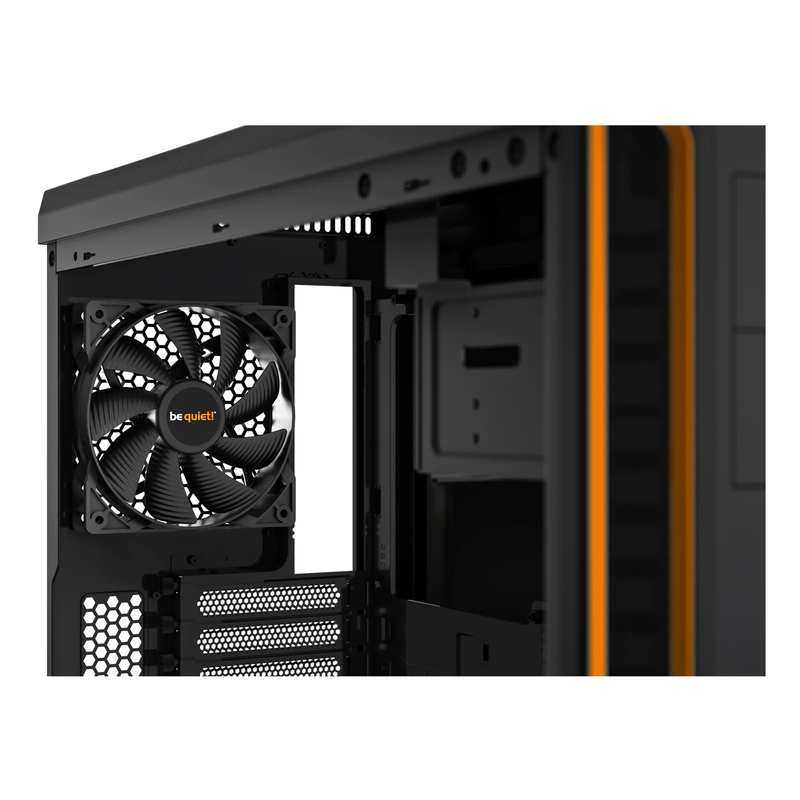 be quiet! Pure Base 600 Orange | Boîtier PC vitré, Mini ITX / Micro ATX / ATX,1 ventilateur Pure Wings 2 120 mm, 1 ventilateur Pure Wings 2 140 mm