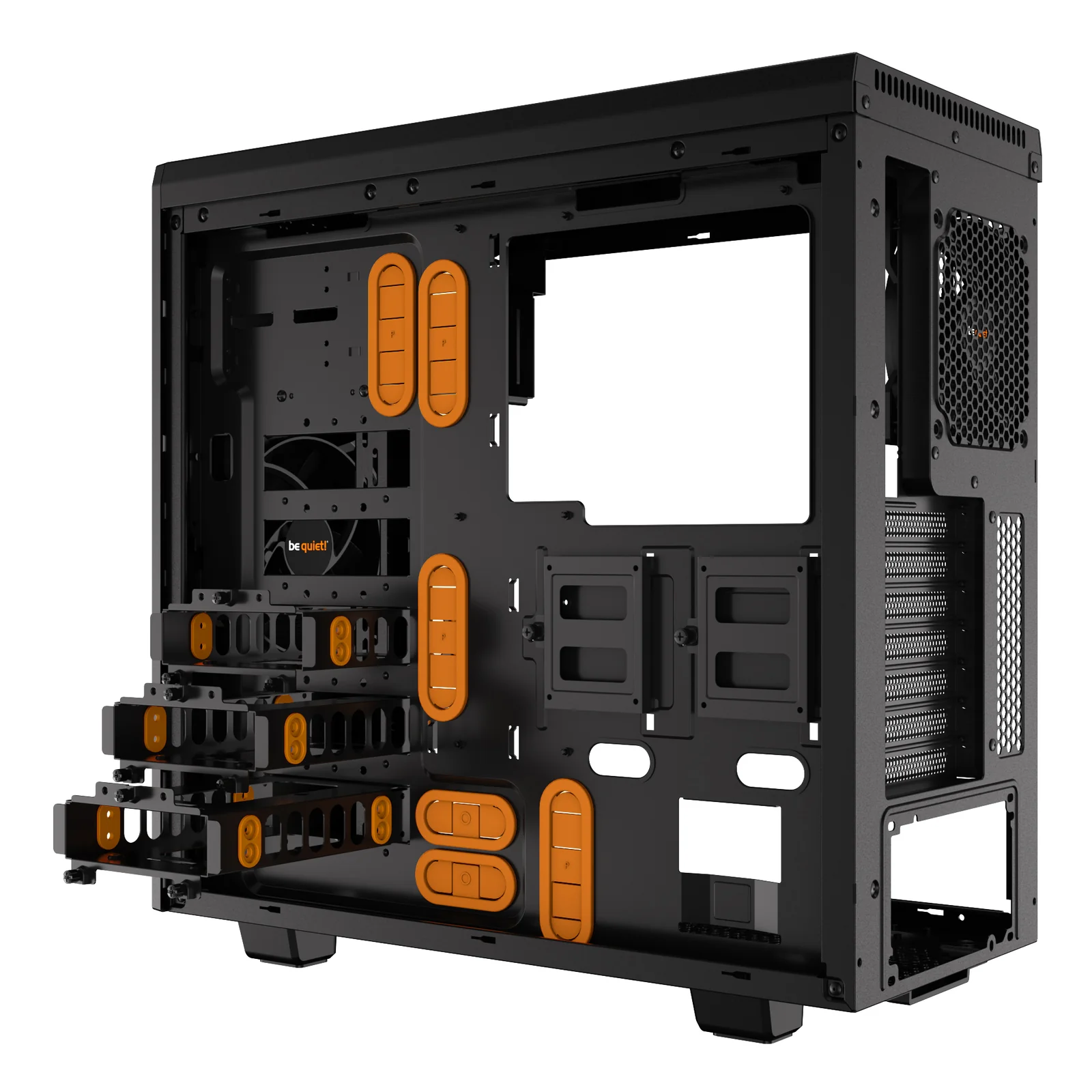 be quiet! Pure Base 600 Orange | Boîtier PC vitré, Mini ITX / Micro ATX / ATX,1 ventilateur Pure Wings 2 120 mm, 1 ventilateur Pure Wings 2 140 mm