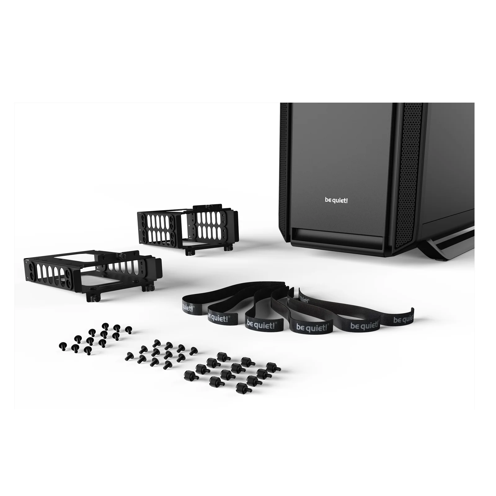be quiet! Silent Base 802 Noir | Boîtier PC ARGB vitré, Mini ITX / Micro ATX / ATX / E-ATX, 3 ventilateurs Pure Wings 140 mm