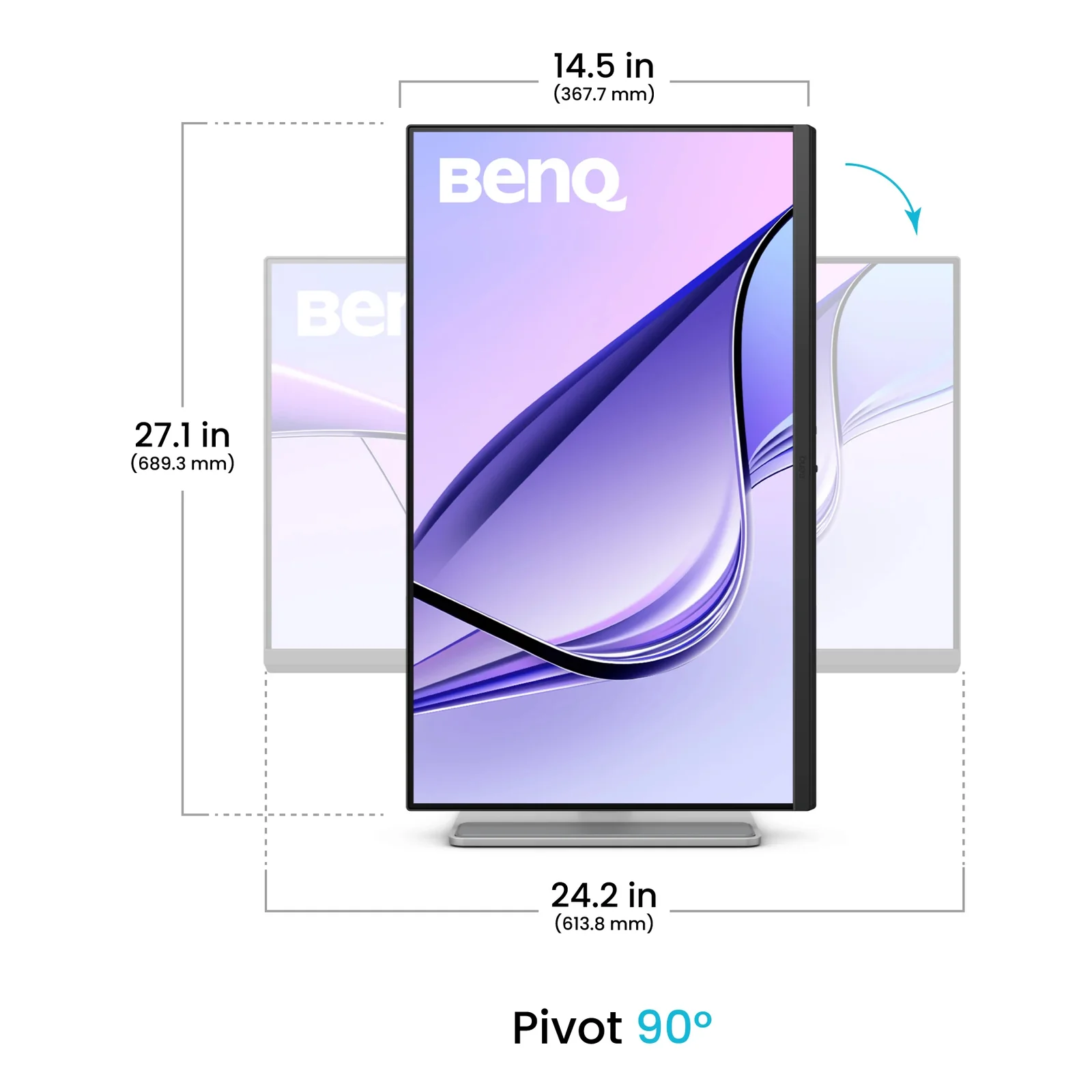 BenQ MA270UP écran plat de PC 68,6 cm (27") 3840 x 2160 pixels 4K Ultra HD Blanc