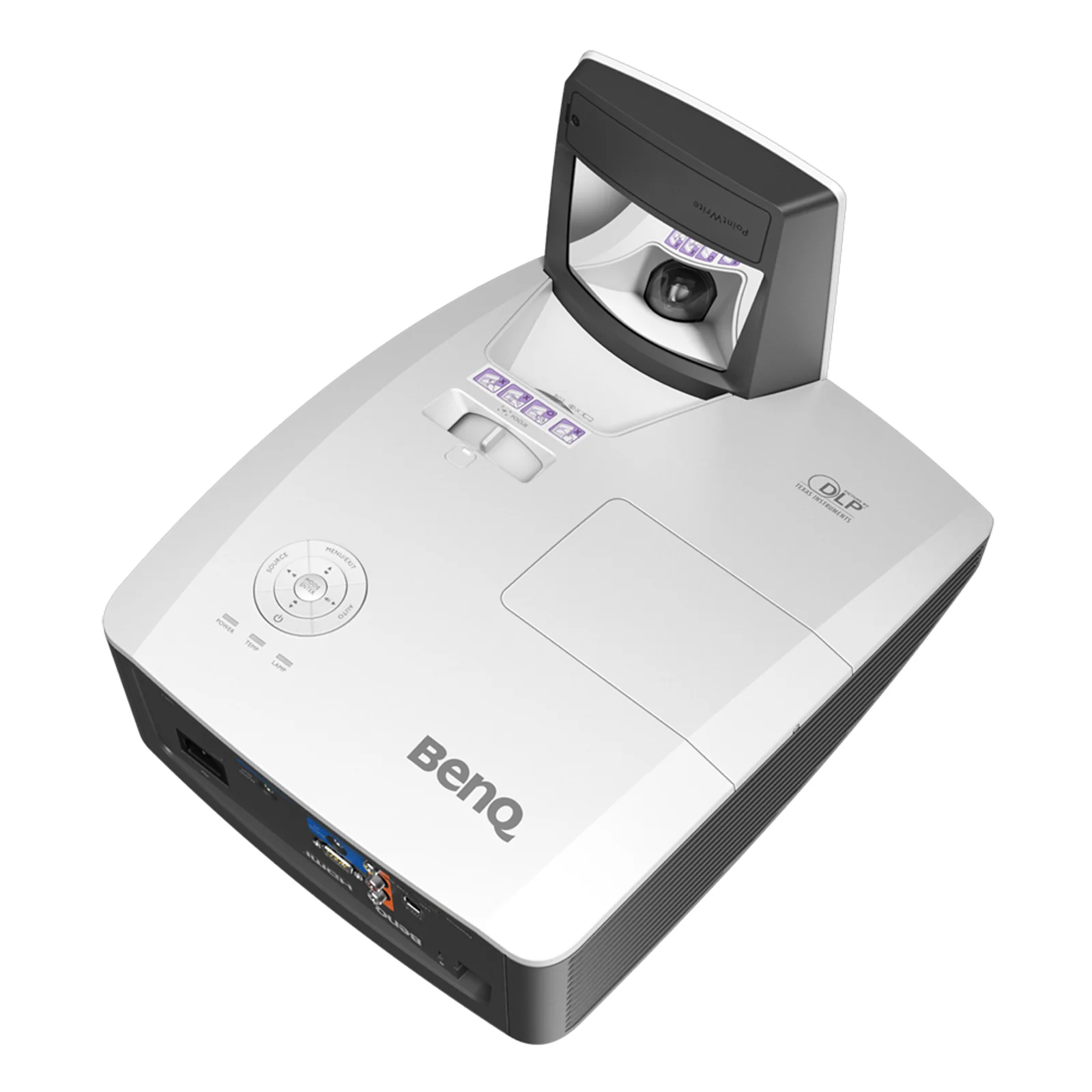 BenQ MH856UST+ vidéo-projecteur Projecteur à focale ultra courte 3500 ANSI lumens DLP 1080p (1920x1080) Compatibilité 3D Noir, Blanc