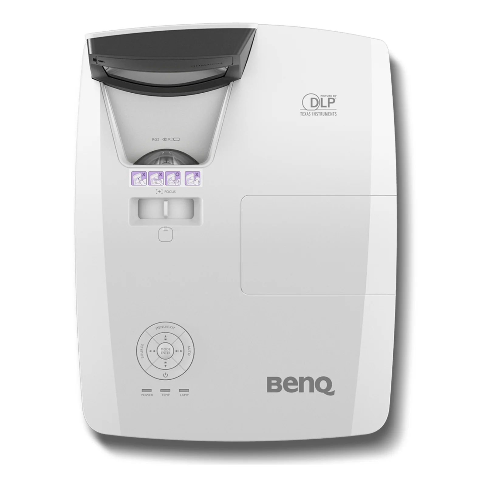 BenQ MH856UST+ vidéo-projecteur Projecteur à focale ultra courte 3500 ANSI lumens DLP 1080p (1920x1080) Compatibilité 3D Noir, Blanc