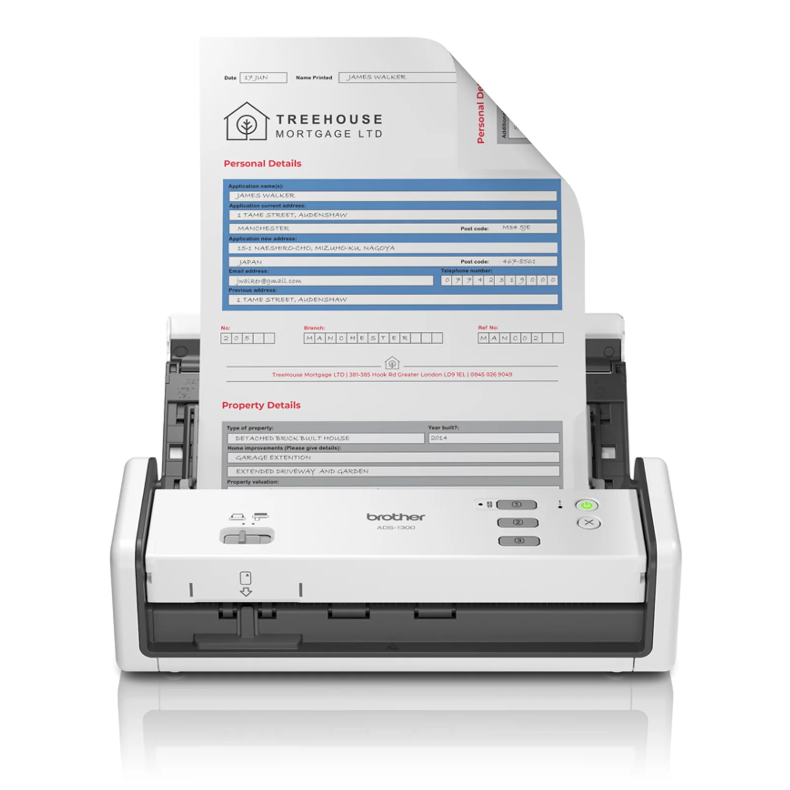 ADS-1300 scanner documents A4 recto verso USB-C