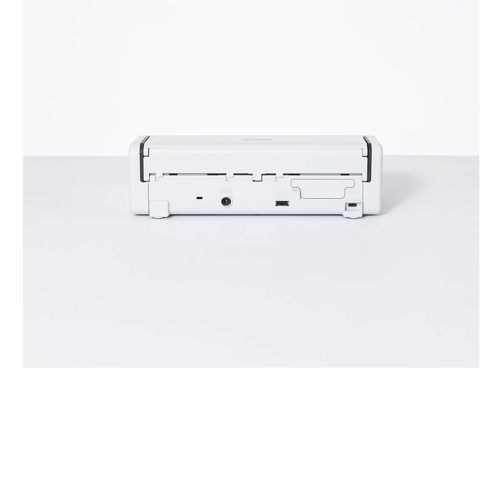 Détail des boutons de commande Brother ADS-1300 numérotés 1, 2, 3 et bouton d'alimentation vert