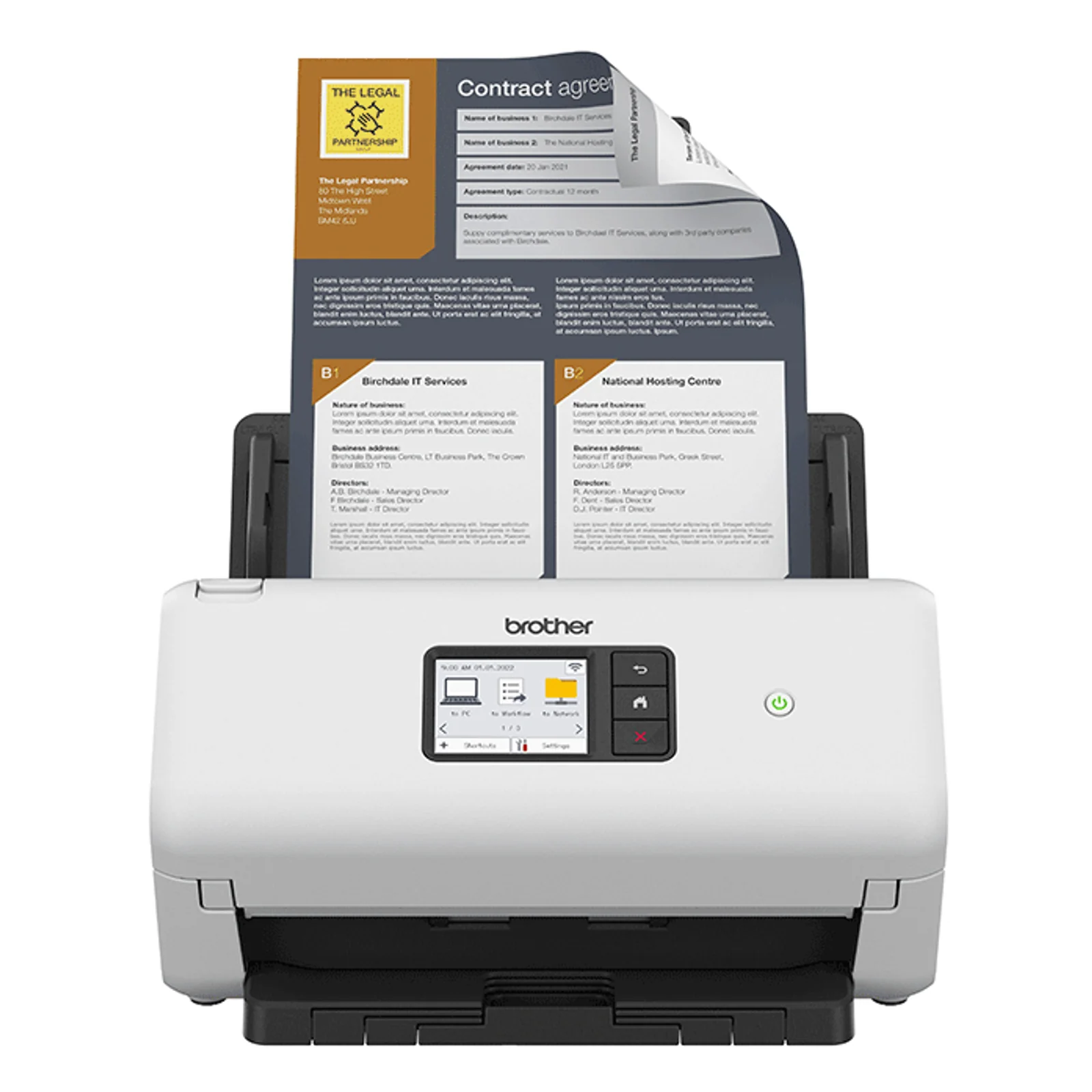 ADS-4550W scanner ADF réseau Wi-Fi recto verso