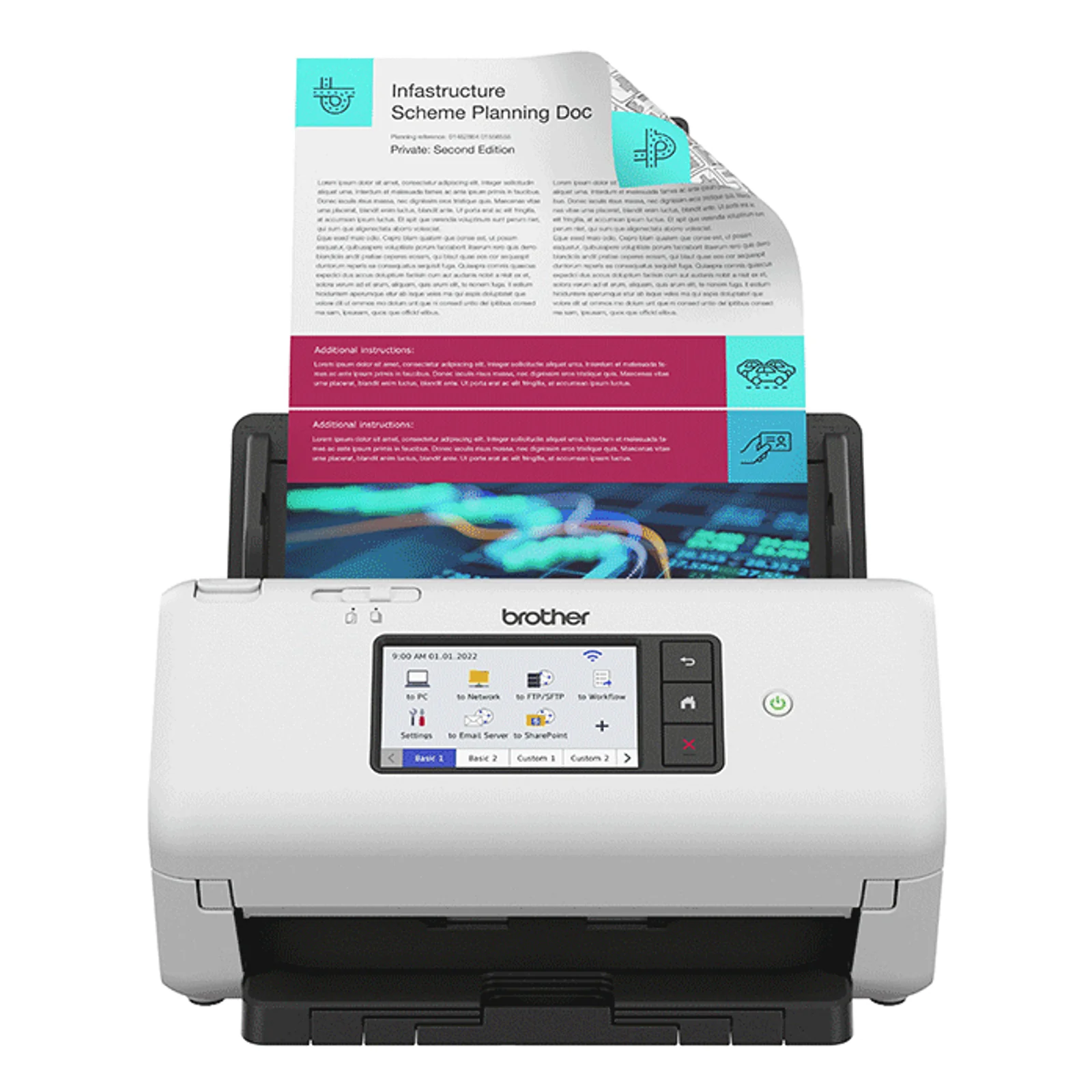 ADS-4700W scanner de documents 40 ppm Wifi