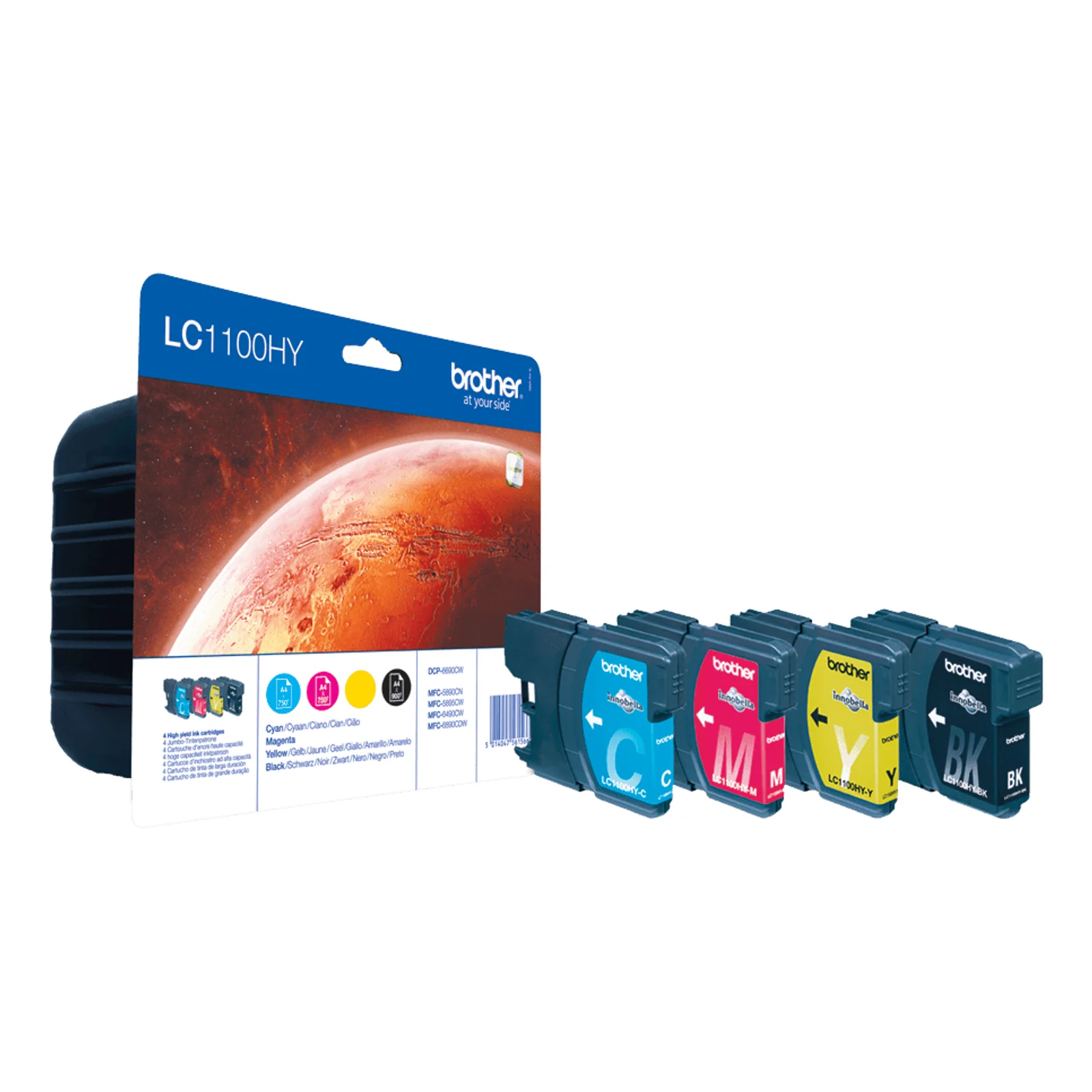 LC1100HY pack 4 cartouches haut rendement noir et couleurs