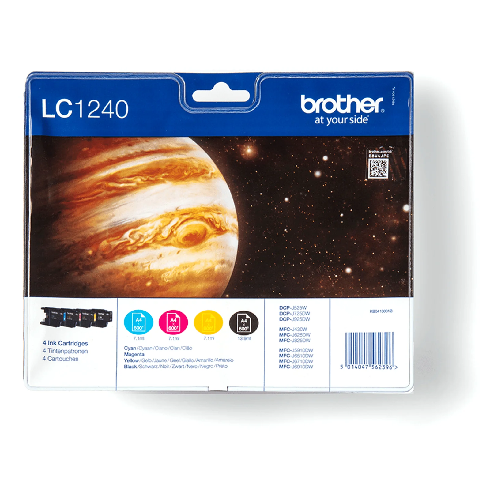 LC1240 Value Pack 4 cartouches d'encre originales CMJN