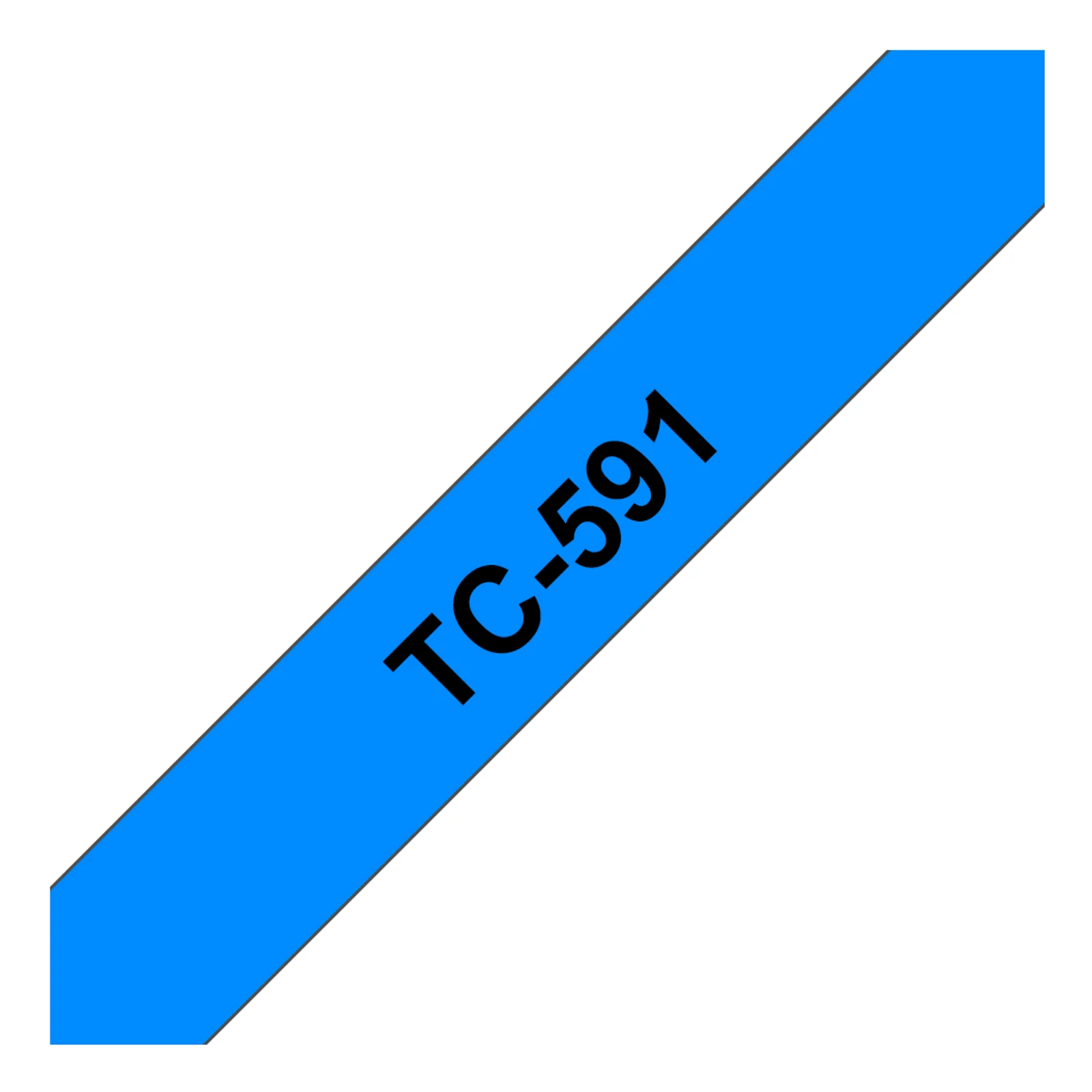 TC-591 ruban d'étiquette Noir sur bleu
