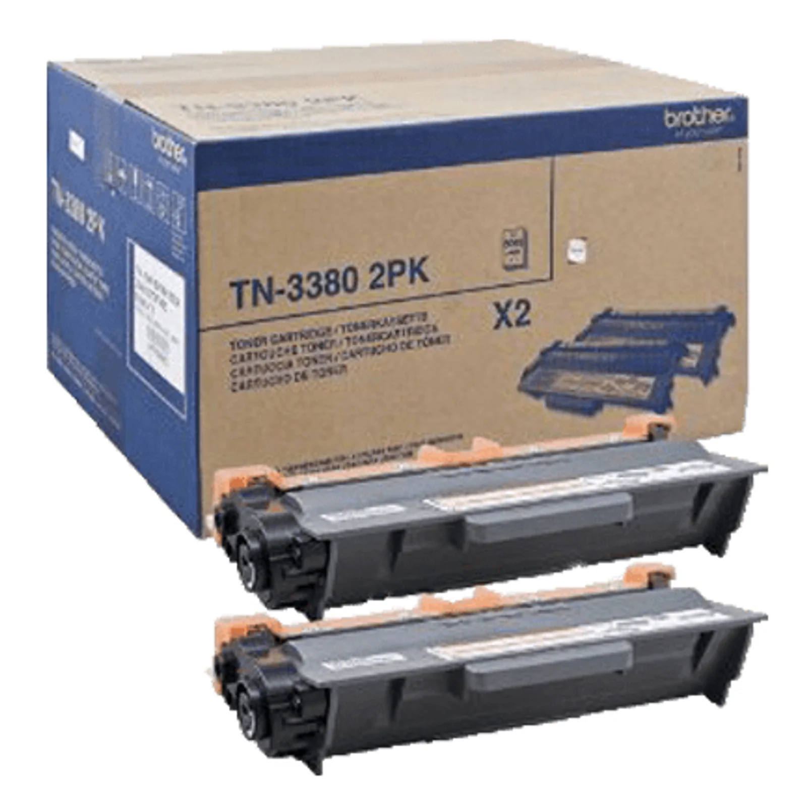 TN-3380TWIN Cartouche de toner 2 pièce(s) Original Noir