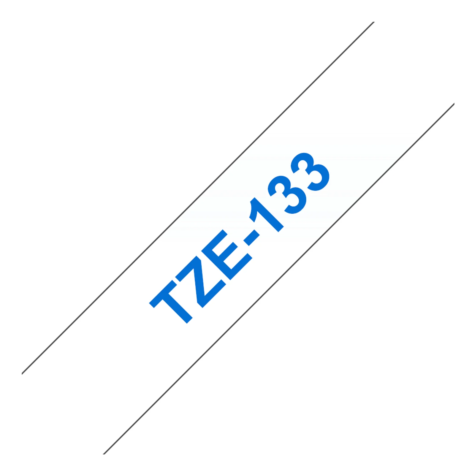 TZe-133 ruban 12 mm bleu sur transparent