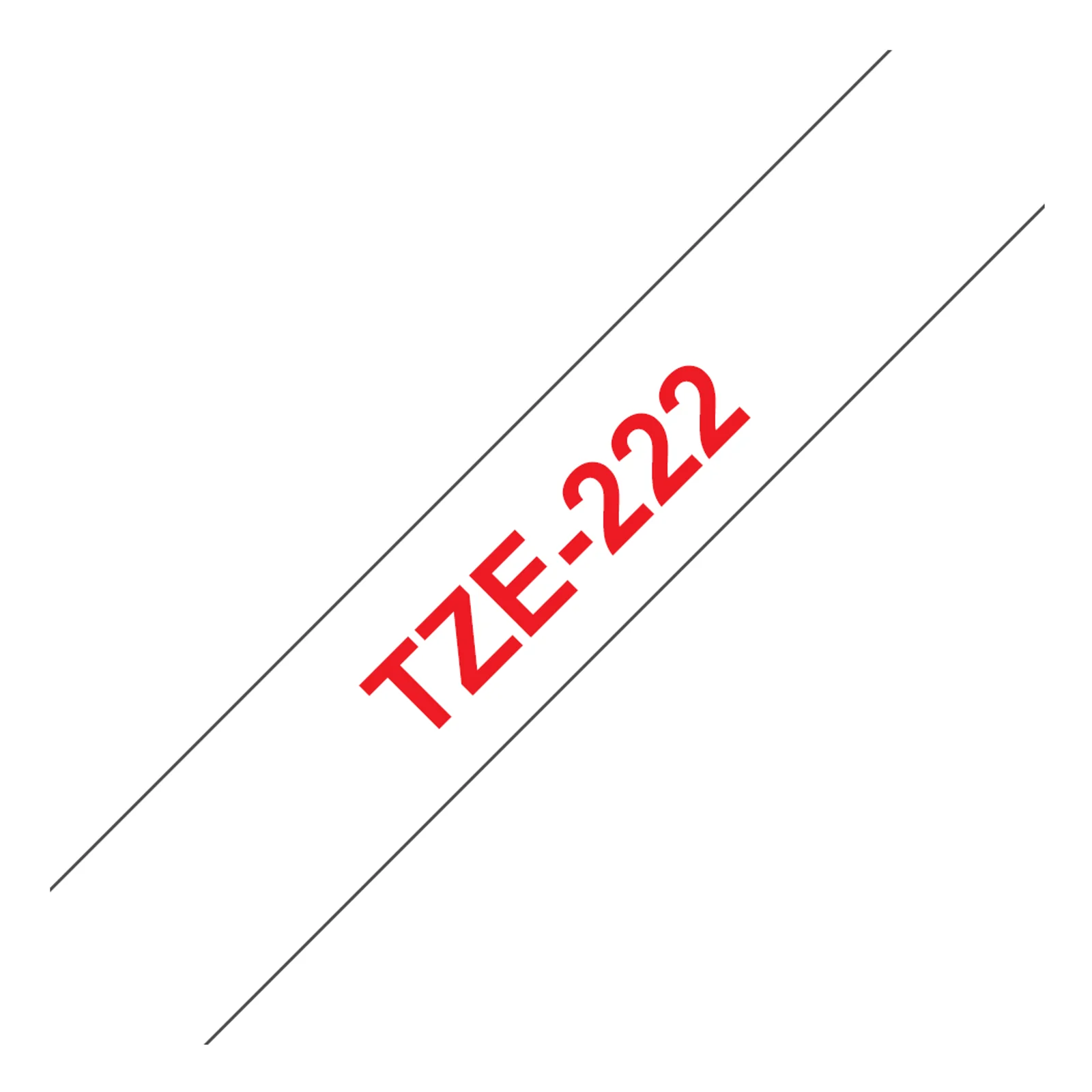 TZe-222 ruban 9 mm rouge sur blanc