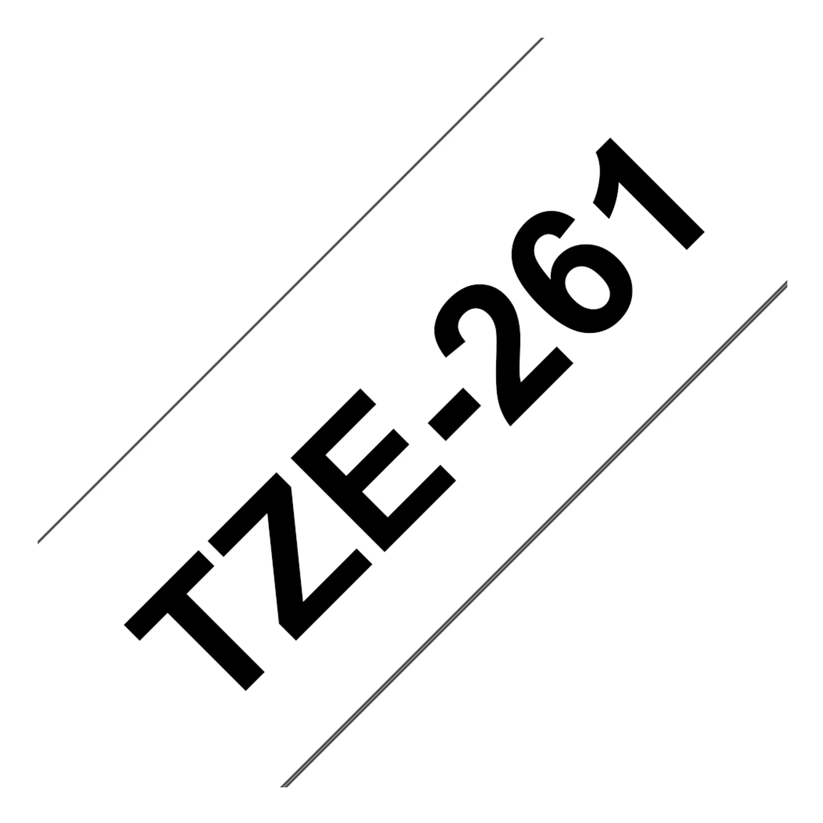 TZe-261 ruban laminé 36 mm noir sur blanc