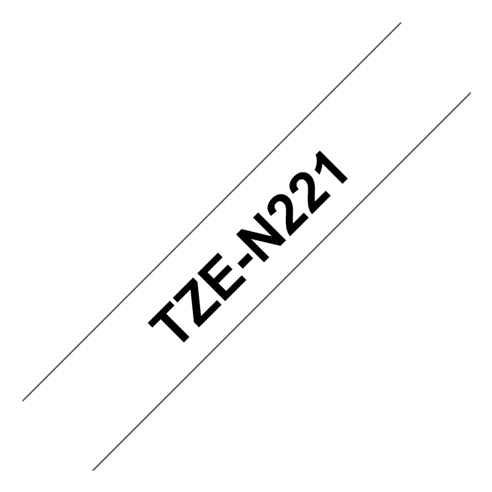 TZe-N221 ruban non plastifié 9 mm noir blanc