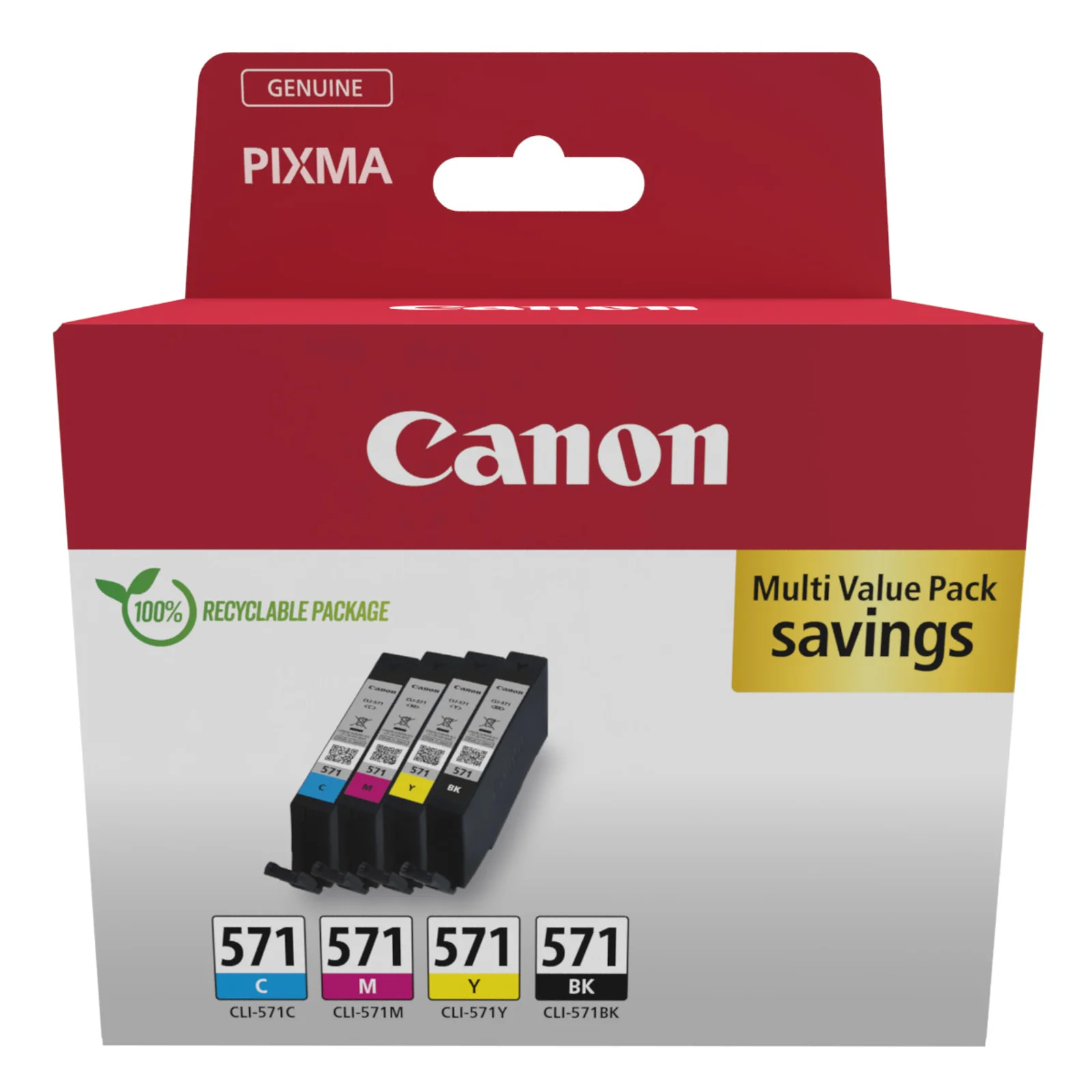 CLI-571 multipack BK/C/M/Y original pour PIXMA