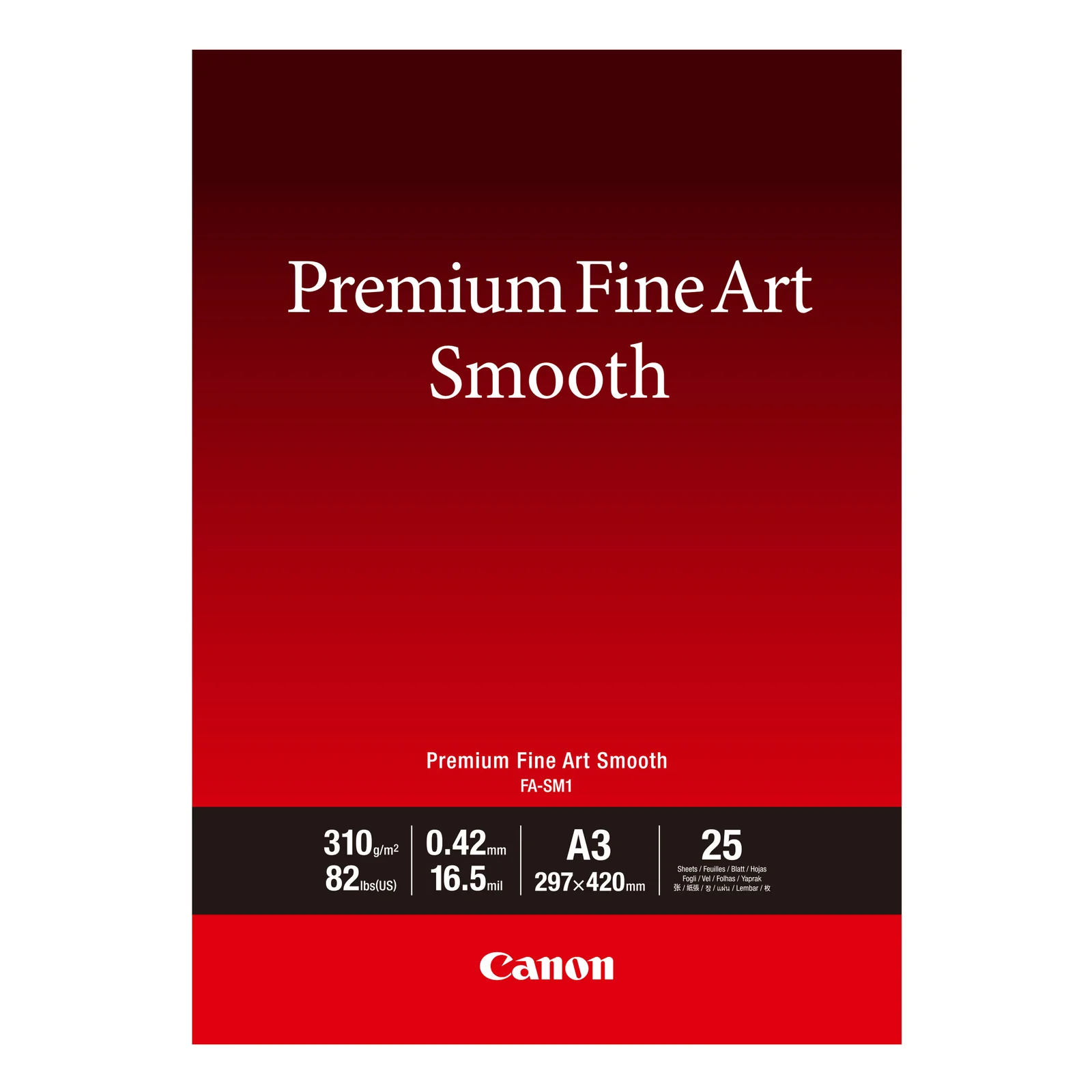 FA-SM1 papier beaux-arts lisse A3 25 feuilles