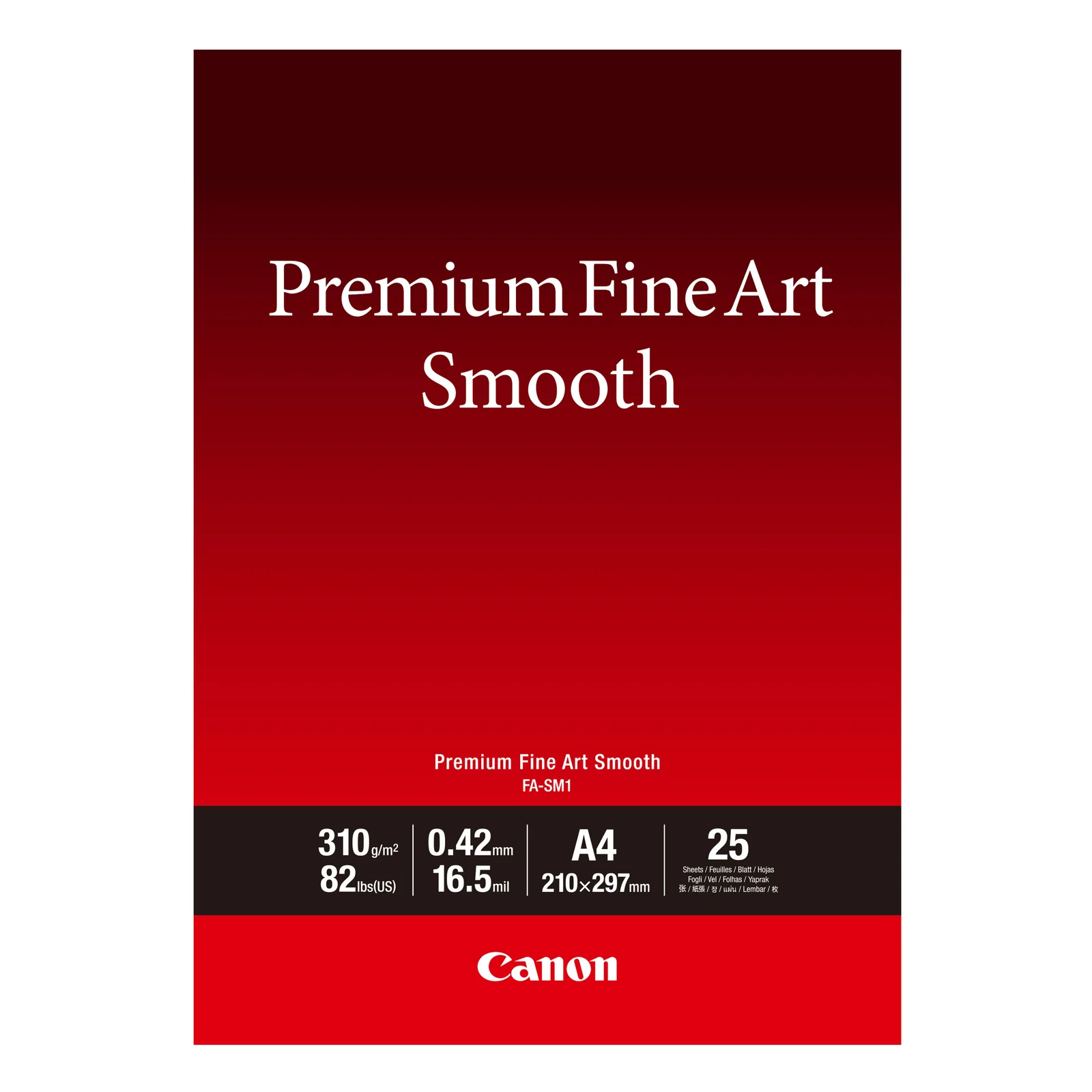 FA-SM1 papier beaux-arts lisse A4 25 feuilles