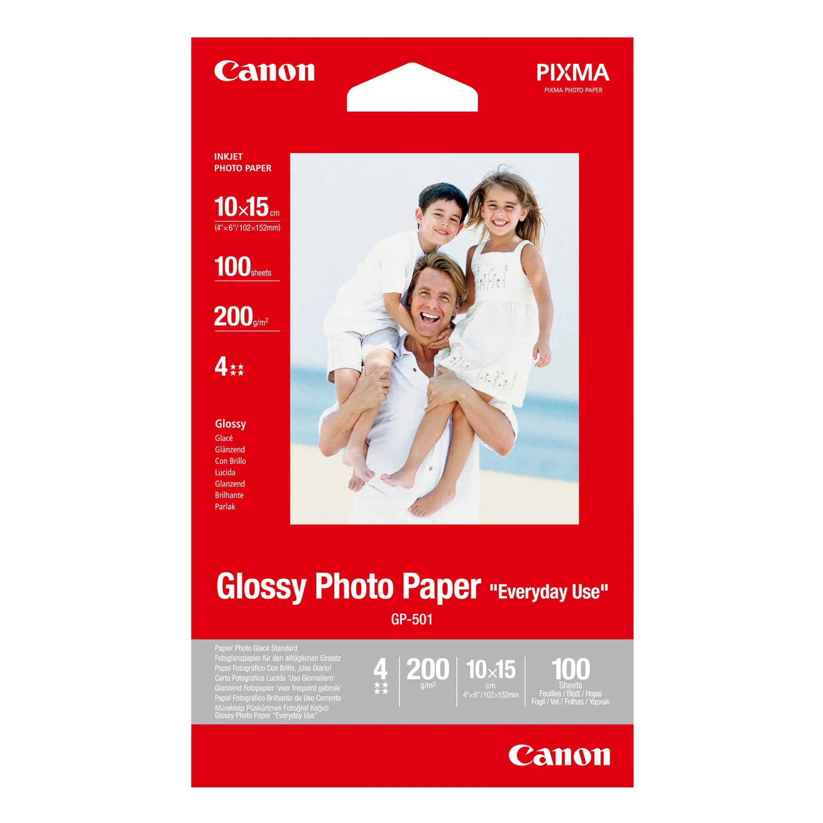 GP-501 papier photo brillant 10x15 cm 100 feuilles