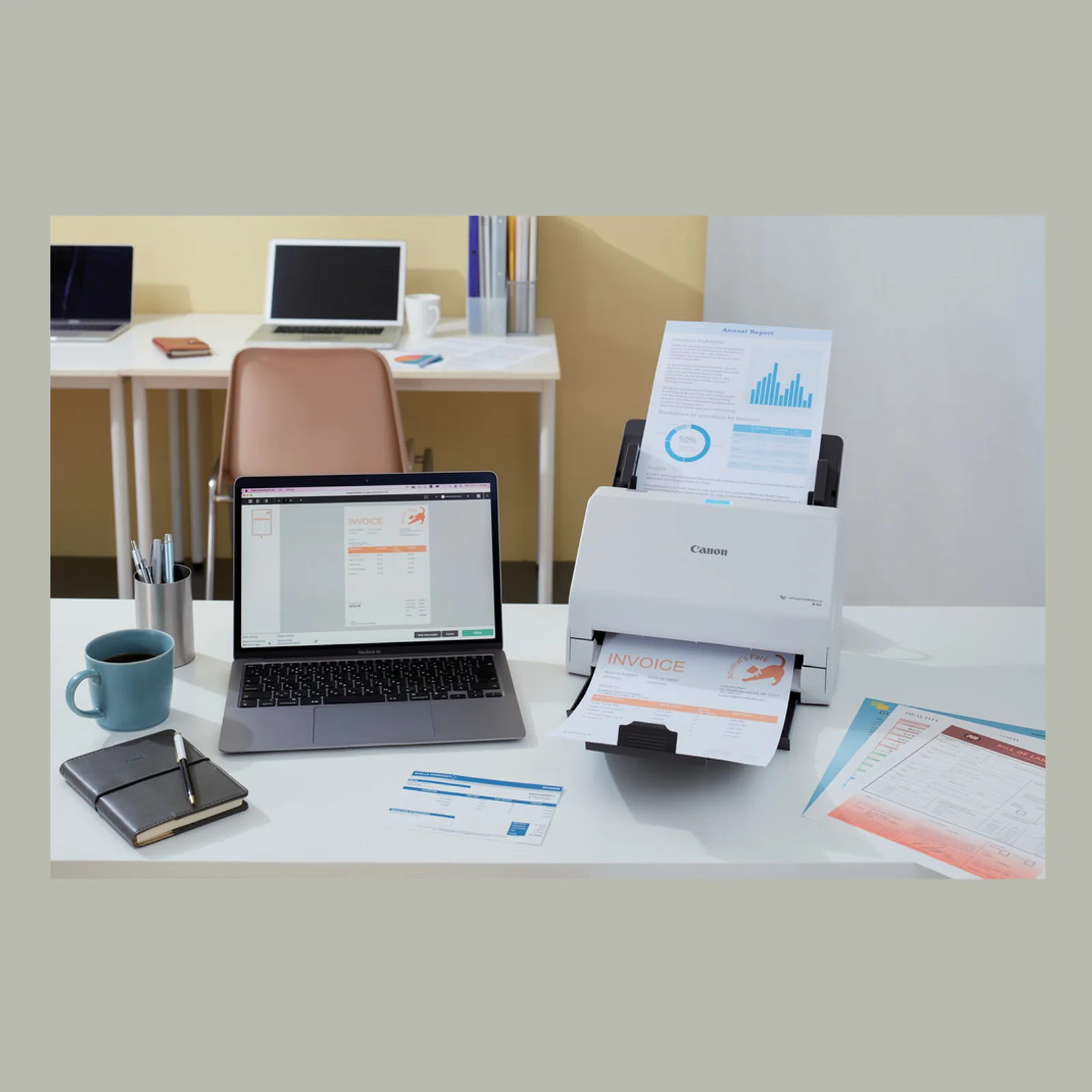 Canon imageFORMULA R30 Chargeur automatique de documents + Scanner à feuille 600 x 600 DPI A4 Blanc