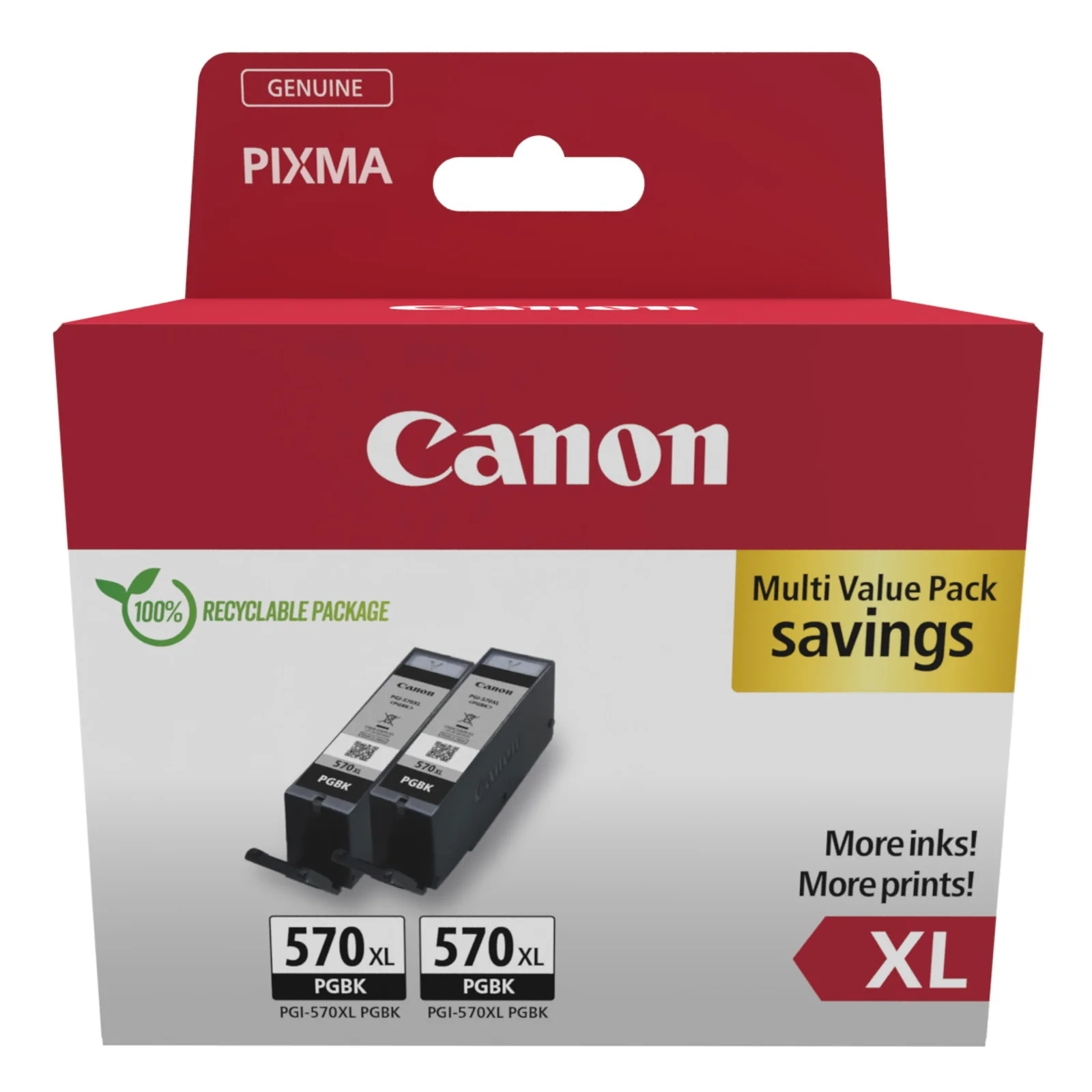 PGI-570XL PGBK pack de 2 cartouches noir pigmenté