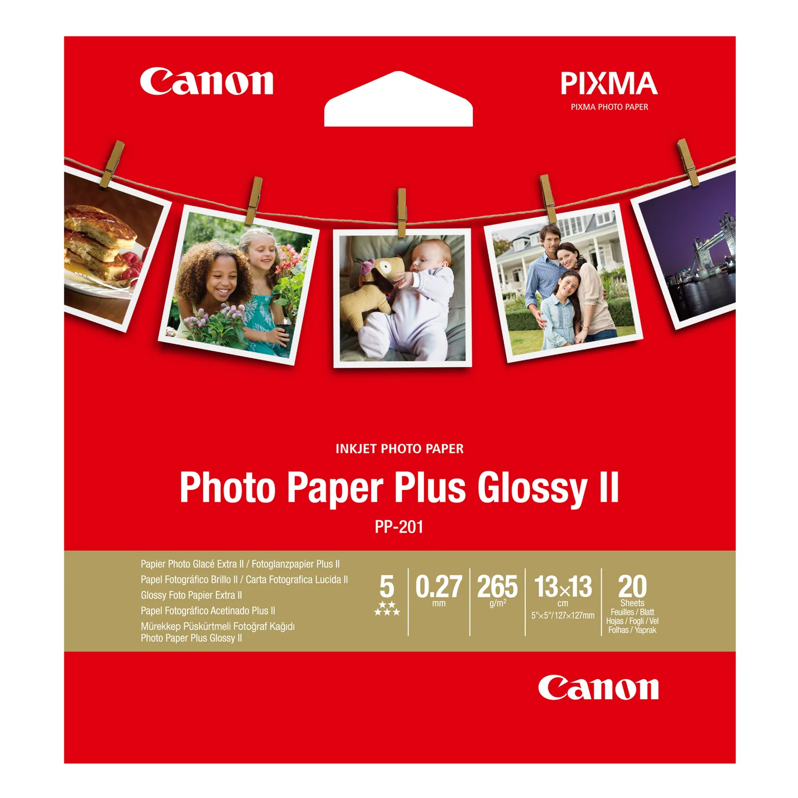 Photo Paper Plus Glossy II PP-201 13x13 cm 20 feuilles