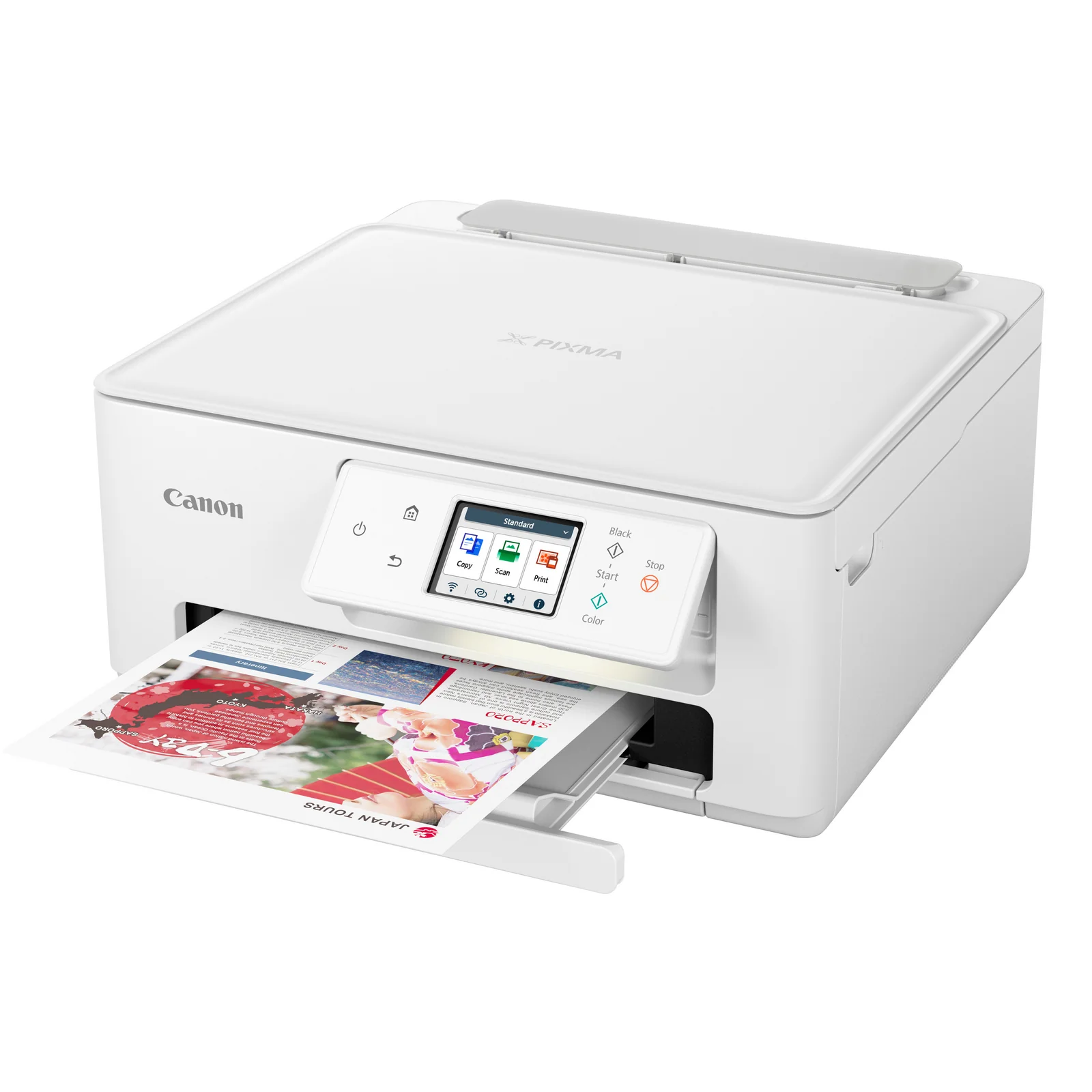 PIXMA TS7650i blanche trois quarts impression photo Japan Tours fleurs cerisier