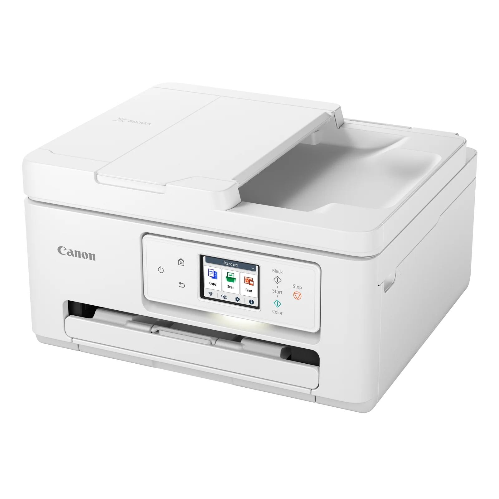 Imprimante Canon PIXMA TS7750i bac papier ouvert avec feuilles A4