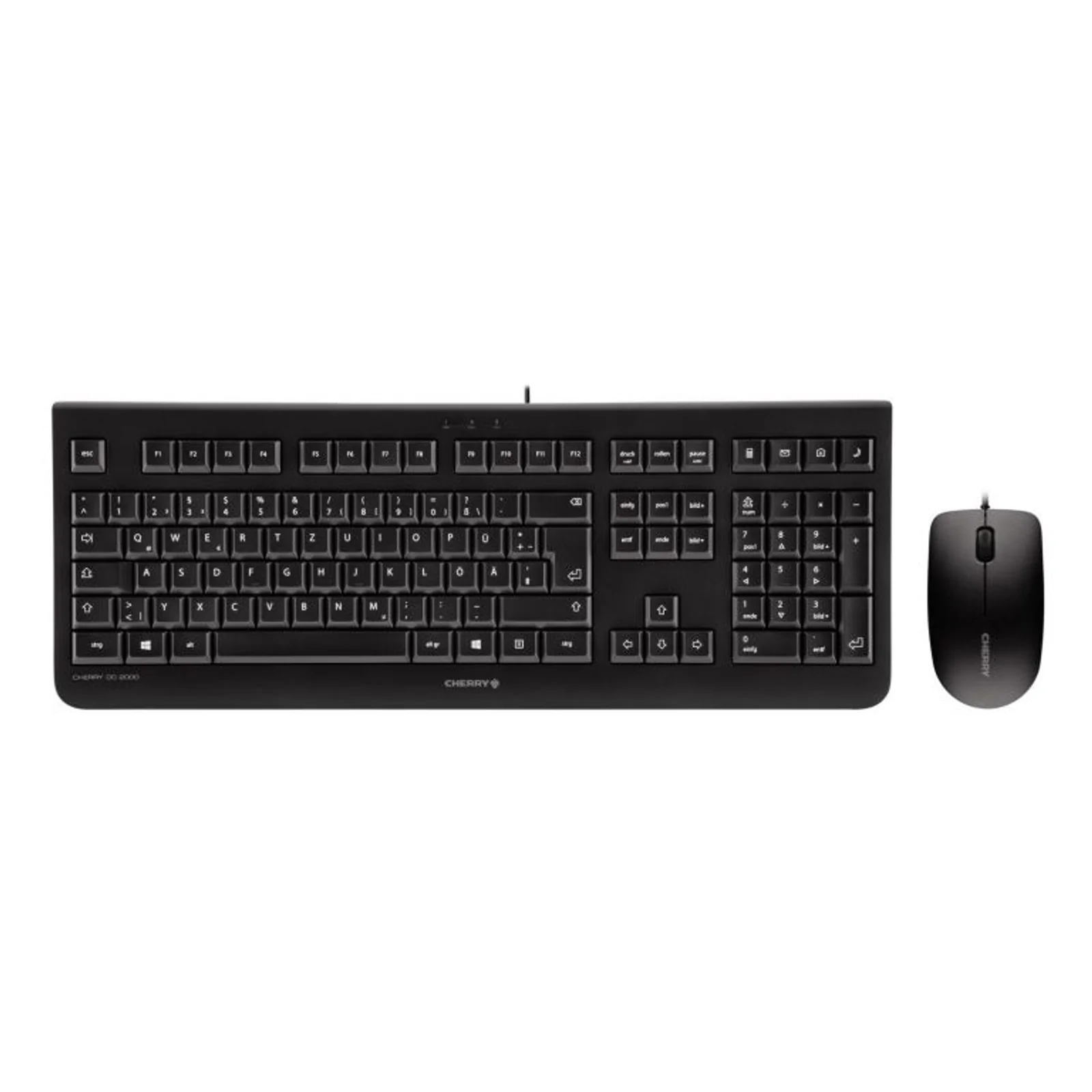 CHERRY DC 2000 clavier Souris incluse Universel USB QWERTZ Tchèque Noir