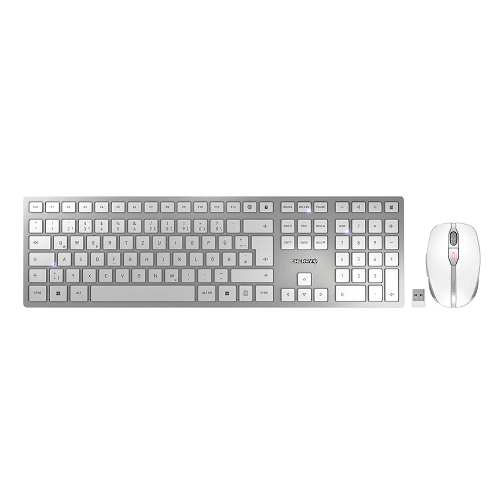 DW 9100 SLIM clavier Souris incluse Universel RF sans fil + Bluetooth QWERTZ Allemand Argent