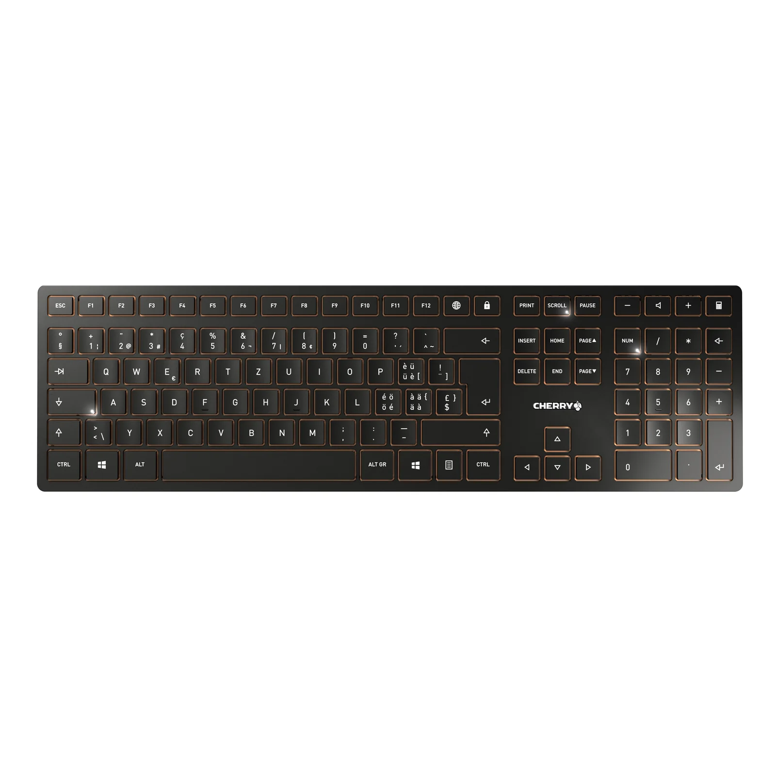 CHERRY DW 9100 SLIM clavier Souris incluse Universel RF sans fil + Bluetooth QWERTZ Suisse Noir