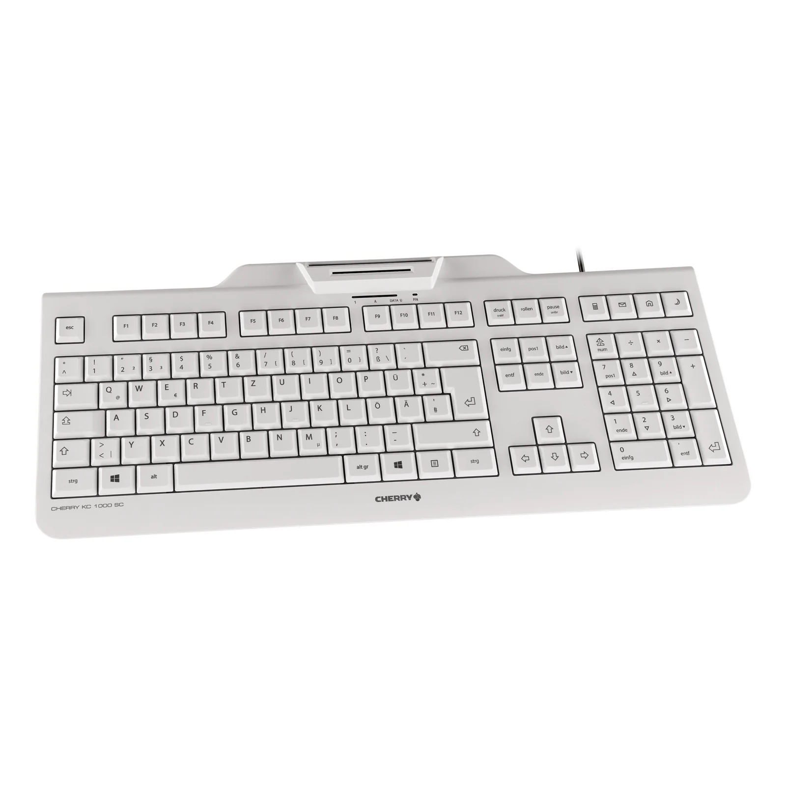 CHERRY KC 1000 SC clavier Bureau USB QWERTY Anglais américain Gris