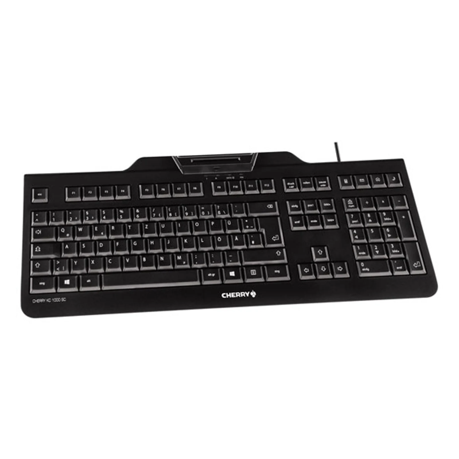 CHERRY KC 1000 SC clavier Universel USB AZERTY Belge Noir