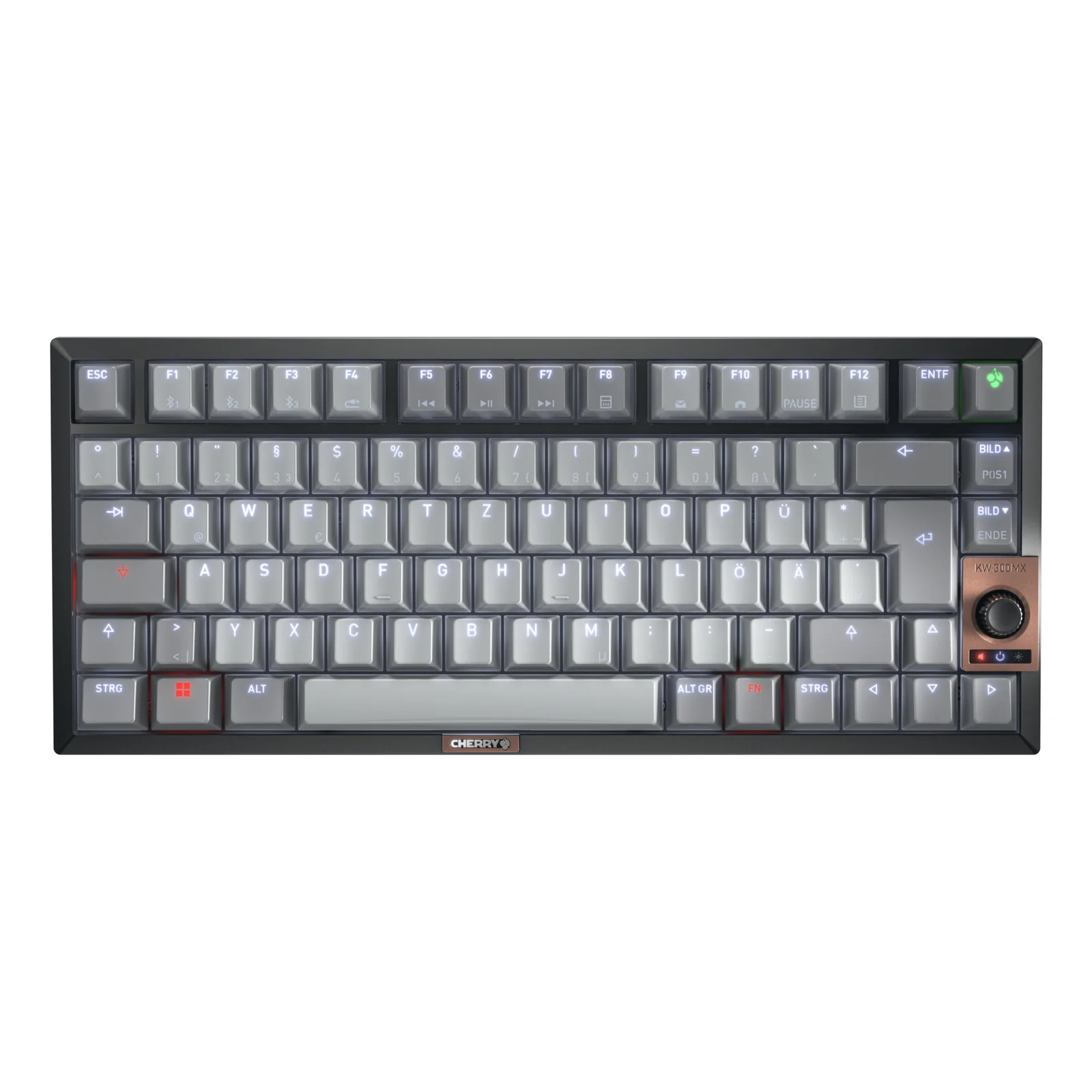 KW 300 MX clavier Maison USB + Bluetooth QWERTZ Allemand Noir, Cuivre, Gris