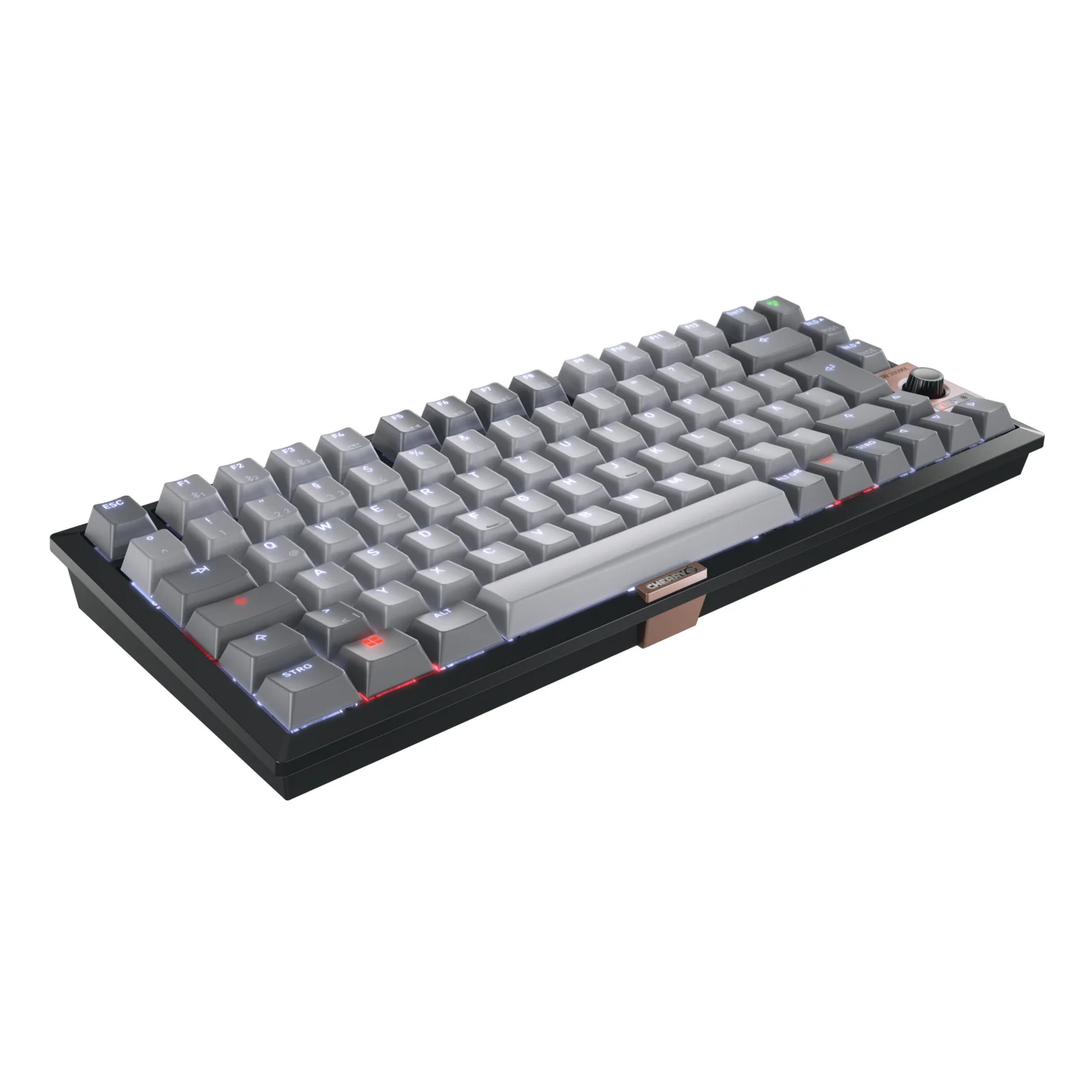 CHERRY KW 300 MX clavier Maison USB + Bluetooth QWERTZ Allemand Noir, Cuivre, Gris