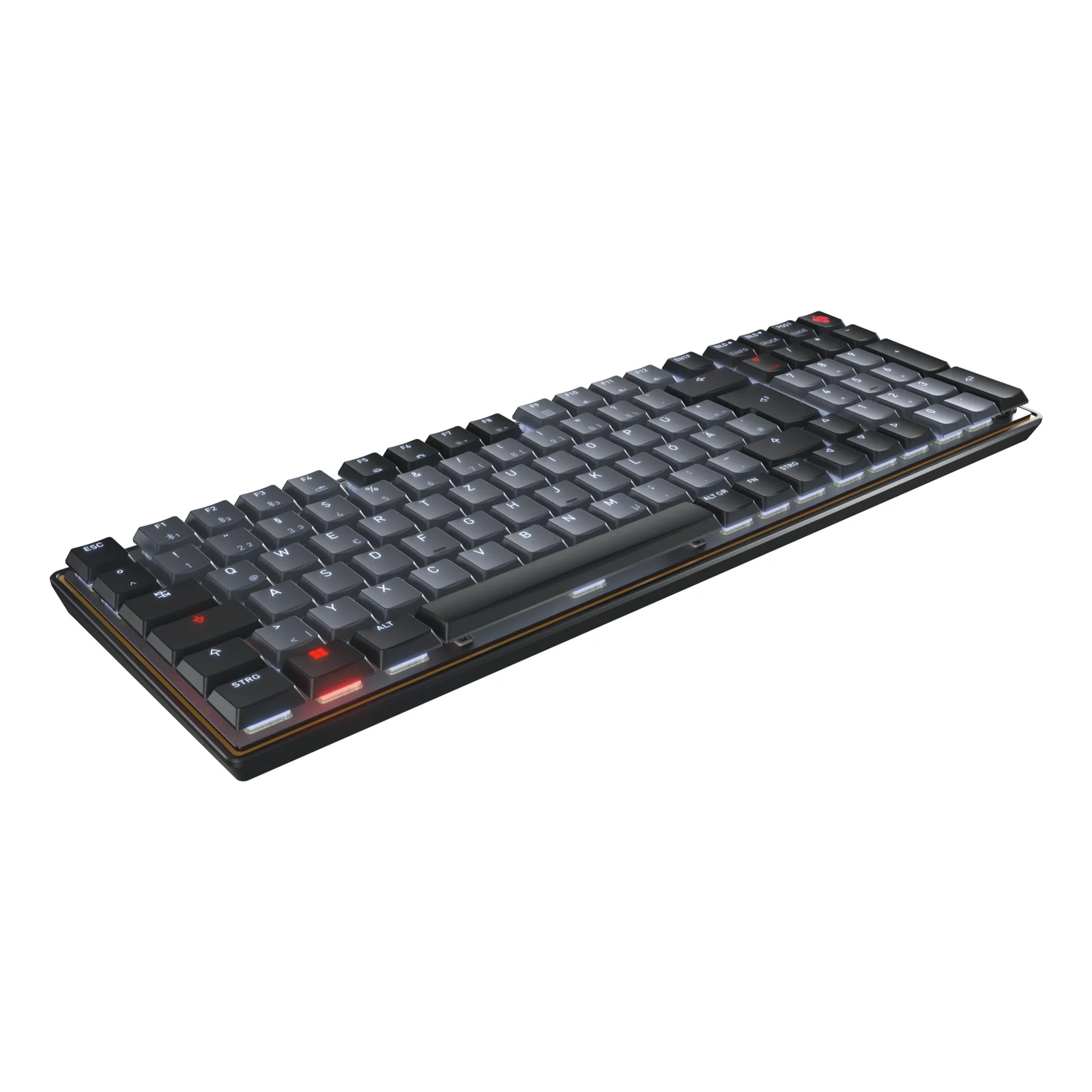 CHERRY KW 550 MX LP clavier maison/bureau USB + Bluetooth QWERTZ Allemand Noir