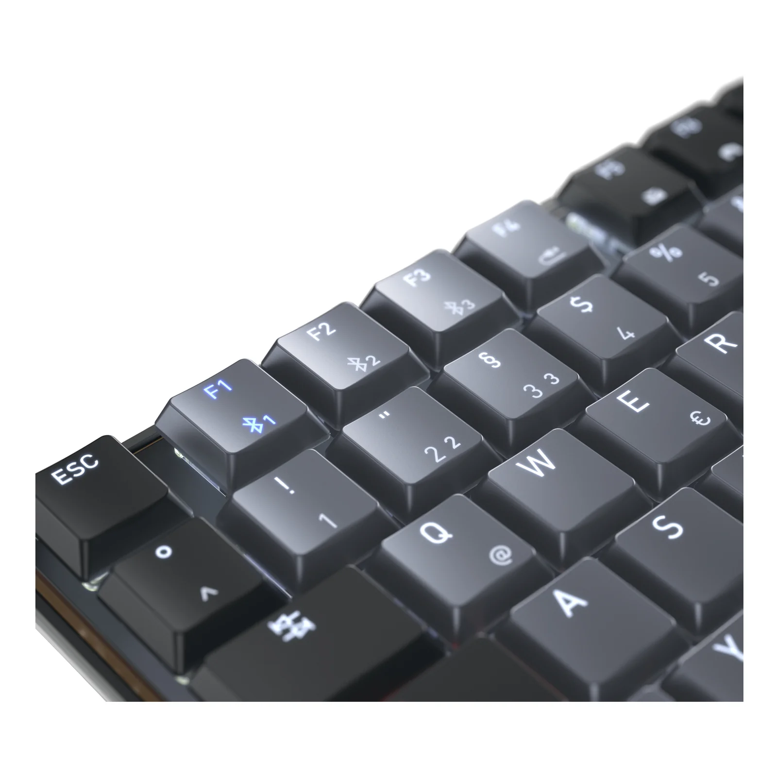 CHERRY KW 550 MX LP clavier maison/bureau USB + Bluetooth QZERTY Anglais américain Noir