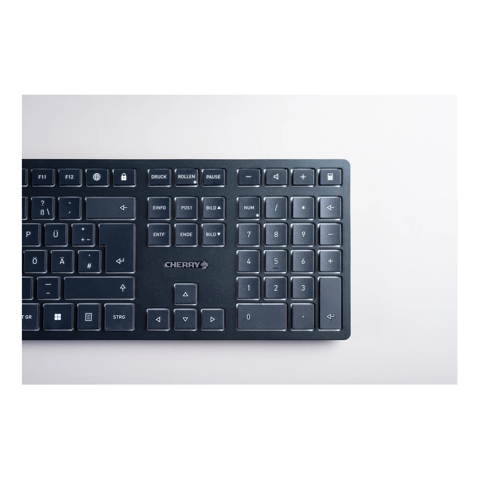 CHERRY KW 9100 SLIM clavier Universel RF sans fil + Bluetooth Noir